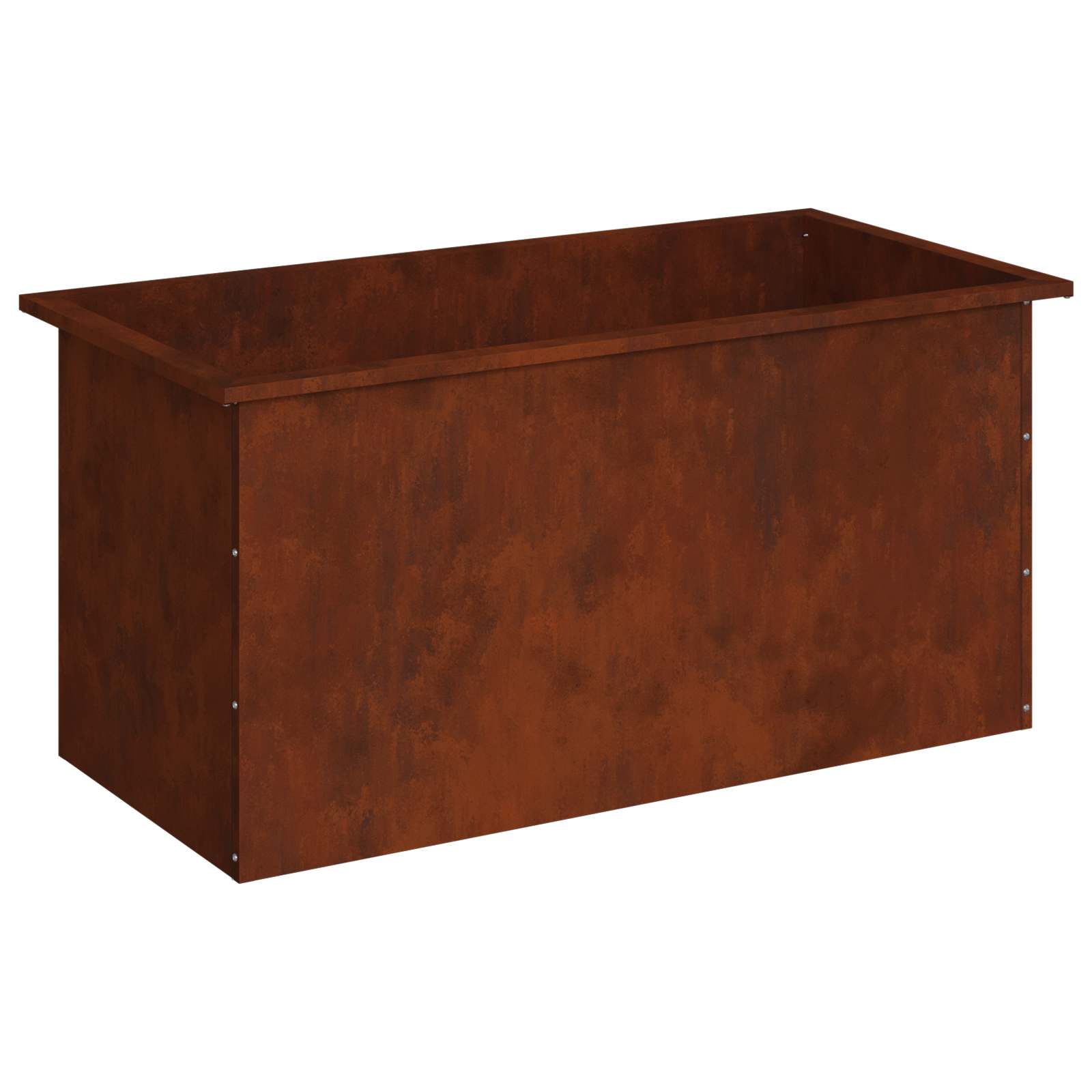Garden Planter with LED Rusty 50 x 100 x 48 cm Weathering Steel