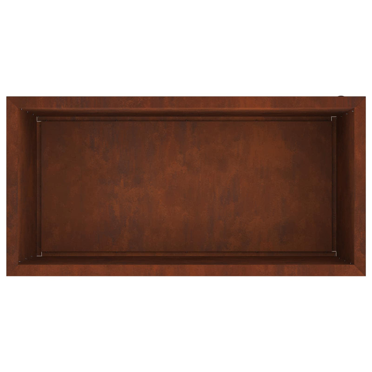 Garden Planter with LED Rusty 50 x 100 x 48 cm Weathering Steel