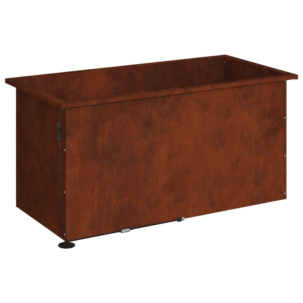 Garden Planter with LED 2 pcs Rusty 50 x 100 x 48 cm