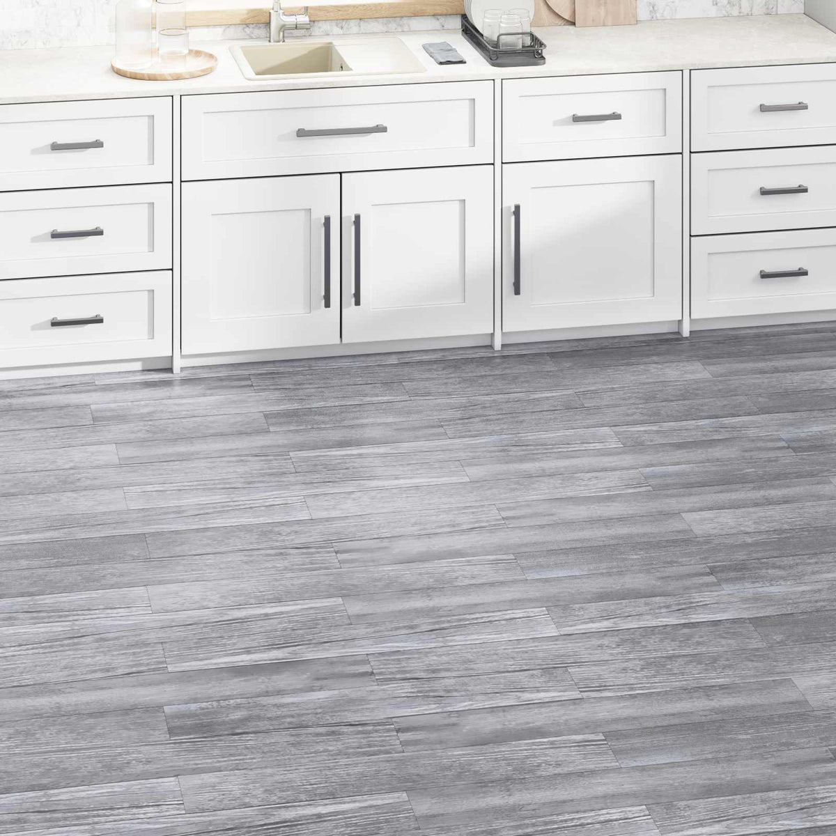 Flooring Planks Matte wood grey 5,02 m² 36 pcs PVC