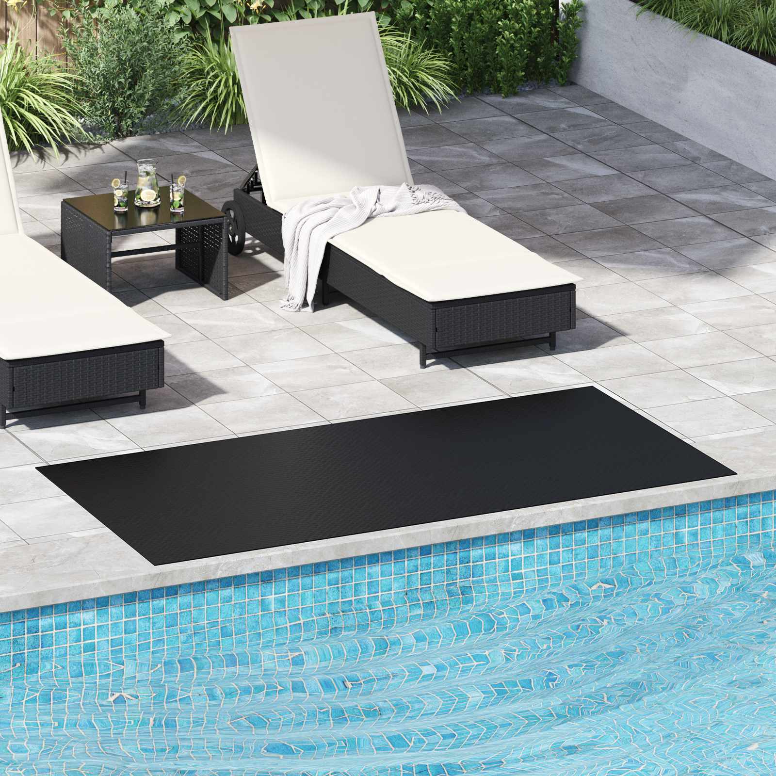 Floor Mat Black 1 x 2 m Rubber
