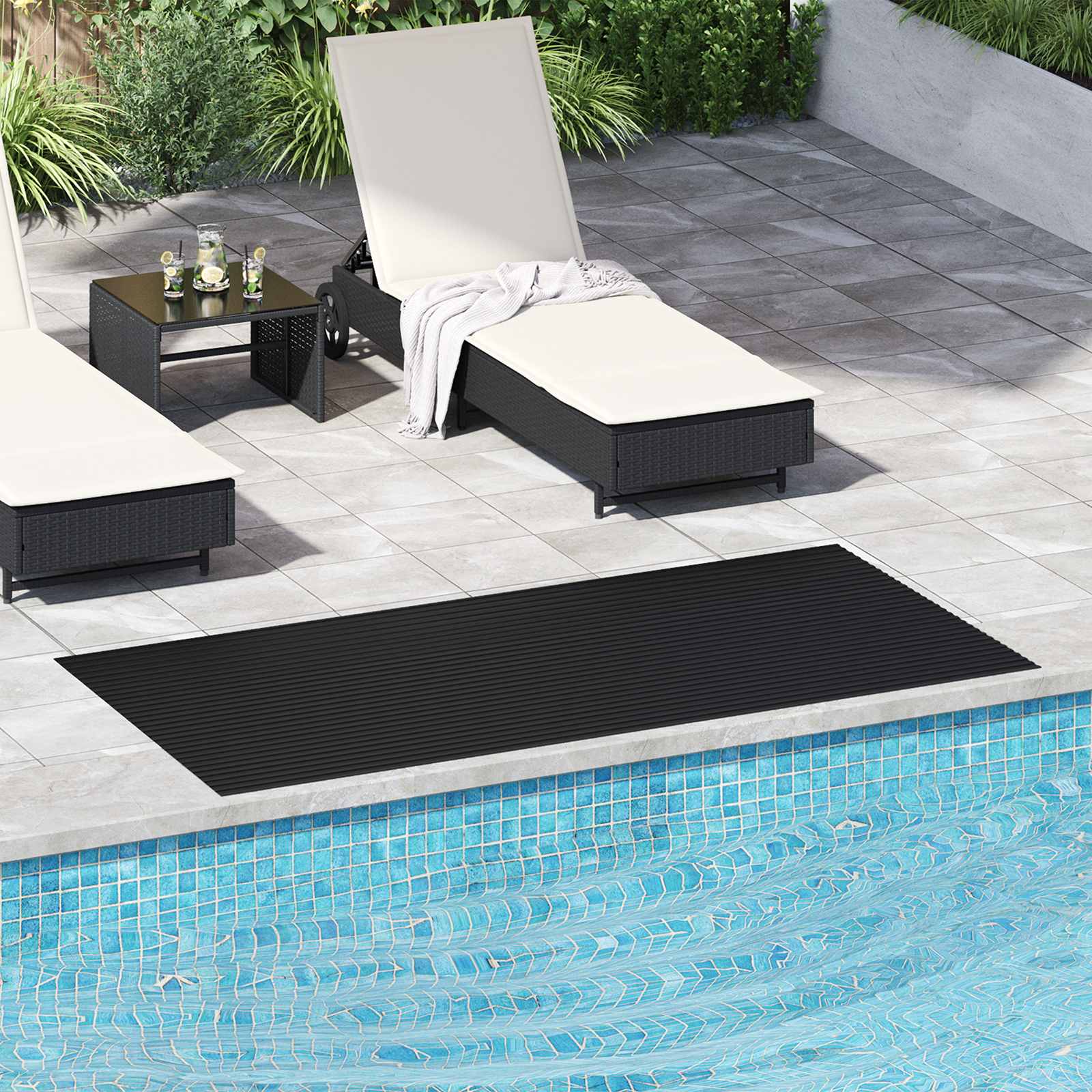 Floor Mat Black 1 x 2 m Rubber