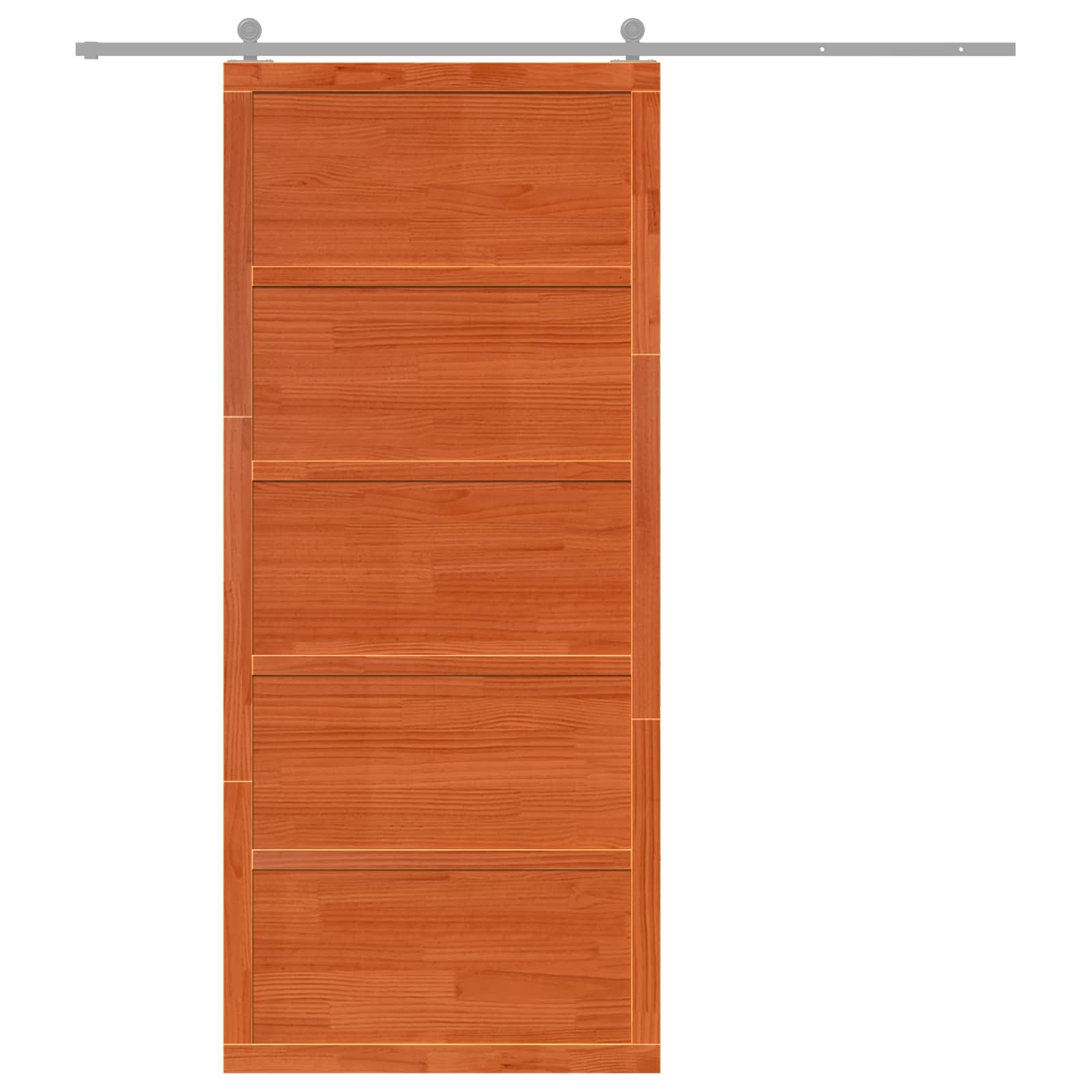 Barn Door Wax Brown 90 x 2,5 x 208 cm Solid Pine Wood