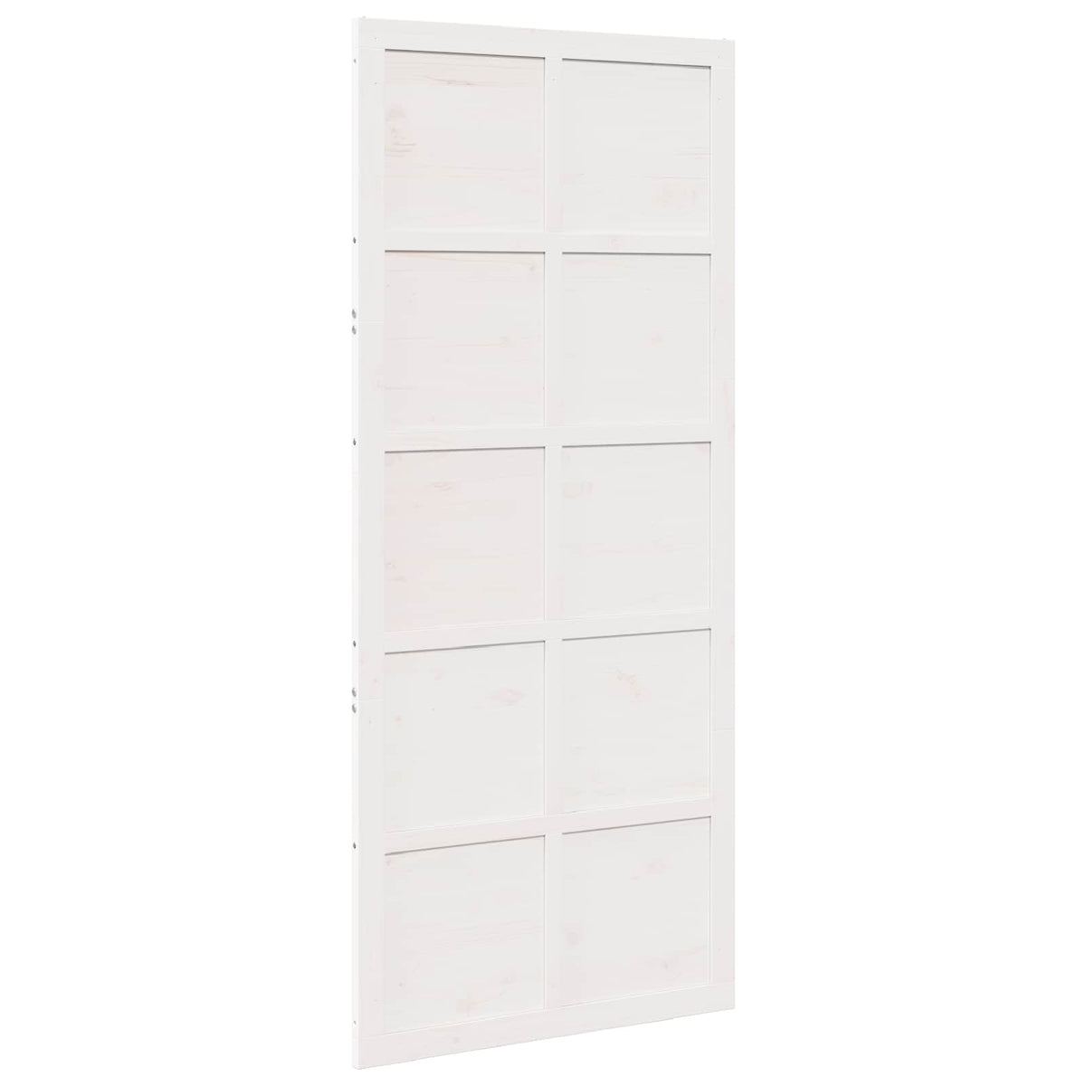 Barn Door White 90 x 2,5 x 208 cm Solid Pine Wood