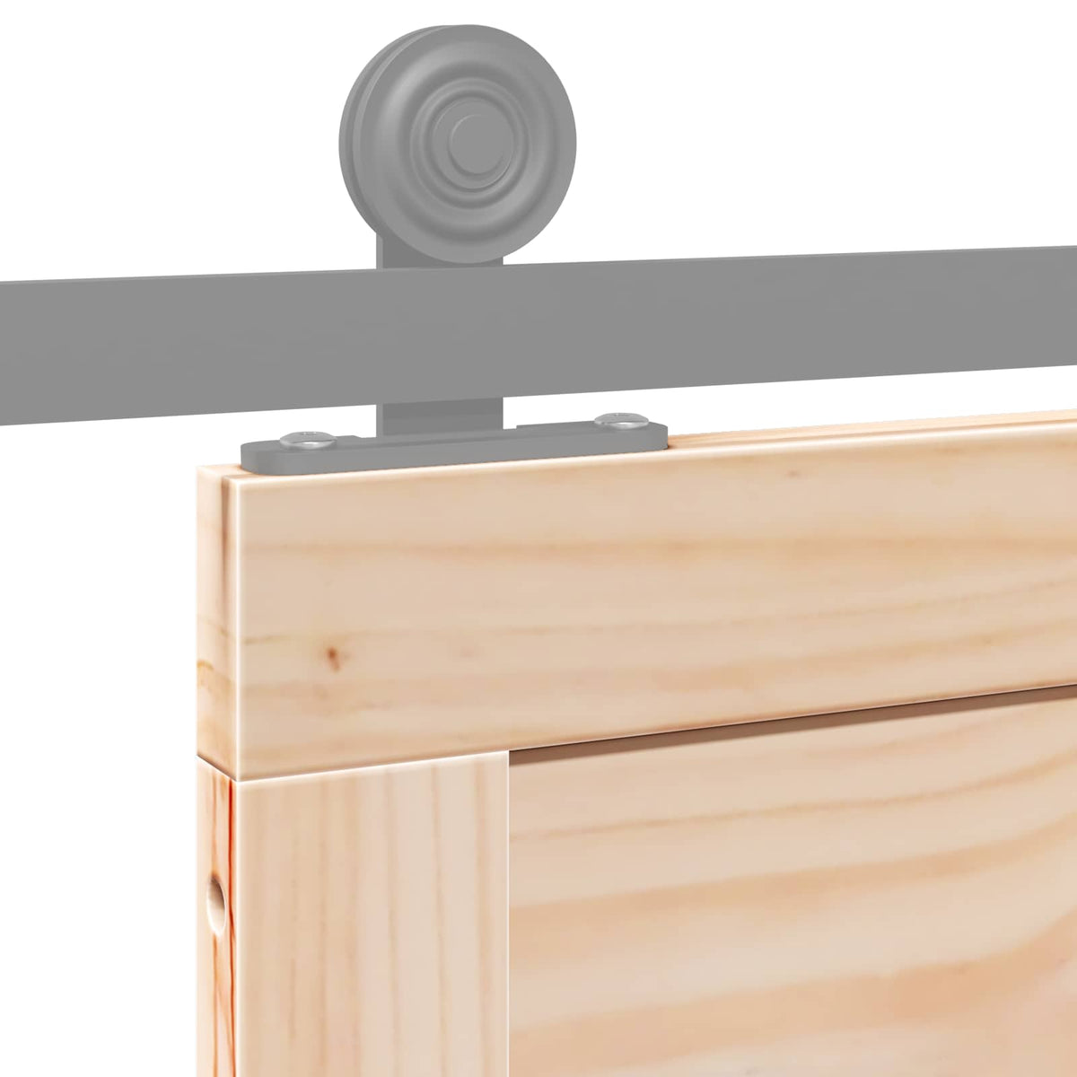 Barn Door Natural 80 x 2,5 x 208 cm Solid Pine Wood