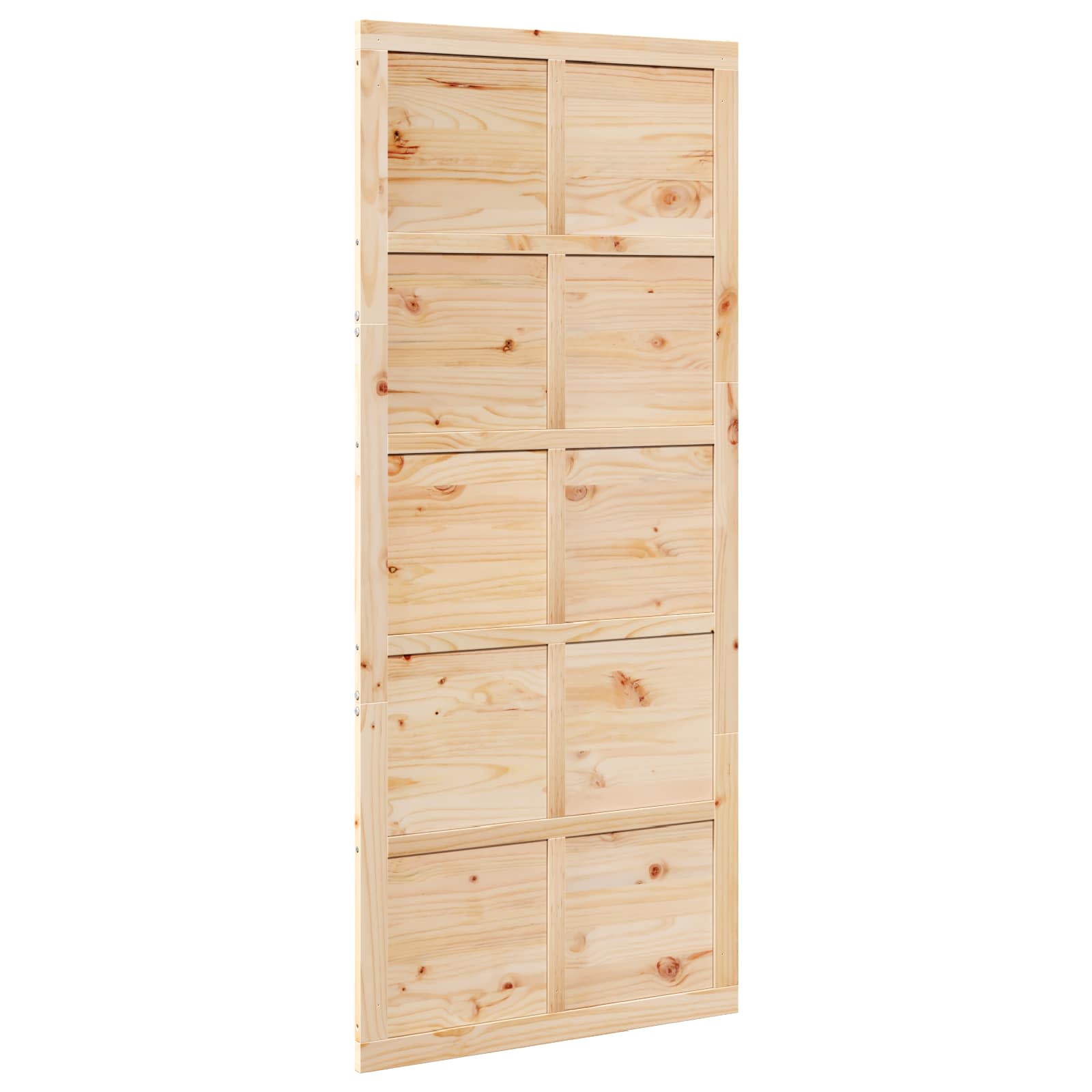 Barn Door Natural 80 x 2,5 x 208 cm Solid Pine Wood