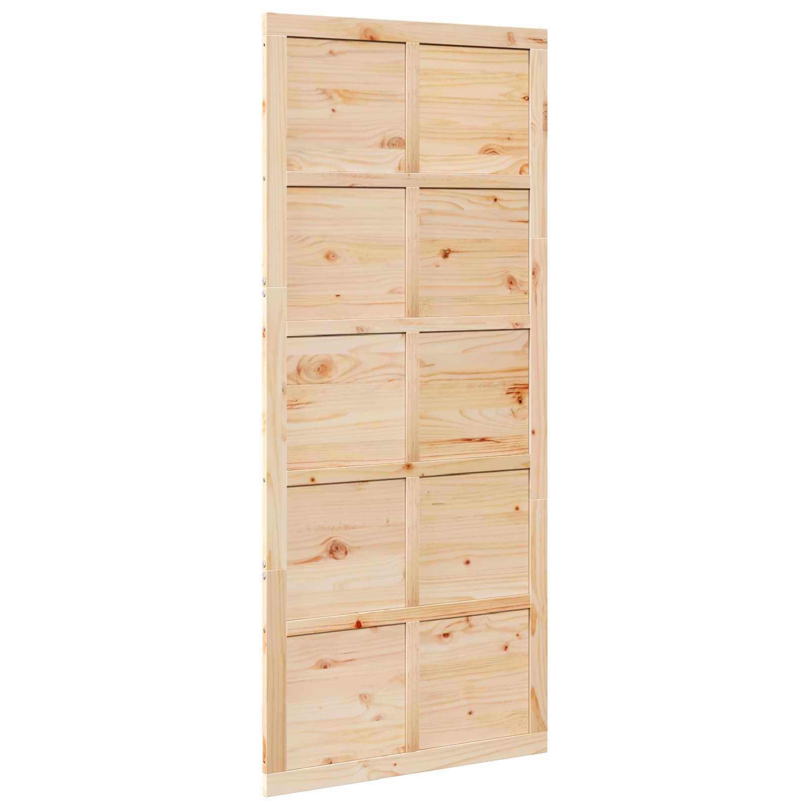 Barn Door Natural 80 x 2,5 x 208 cm Solid Pine Wood