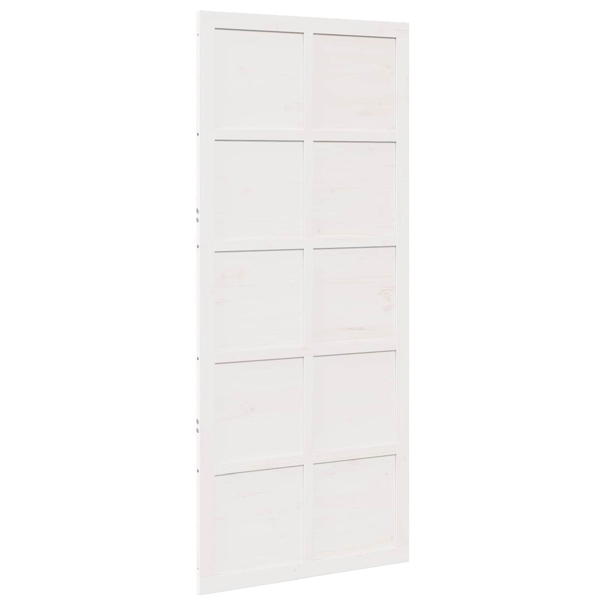 Barn Door White 80 x 2,5 x 208 cm Solid Pine Wood