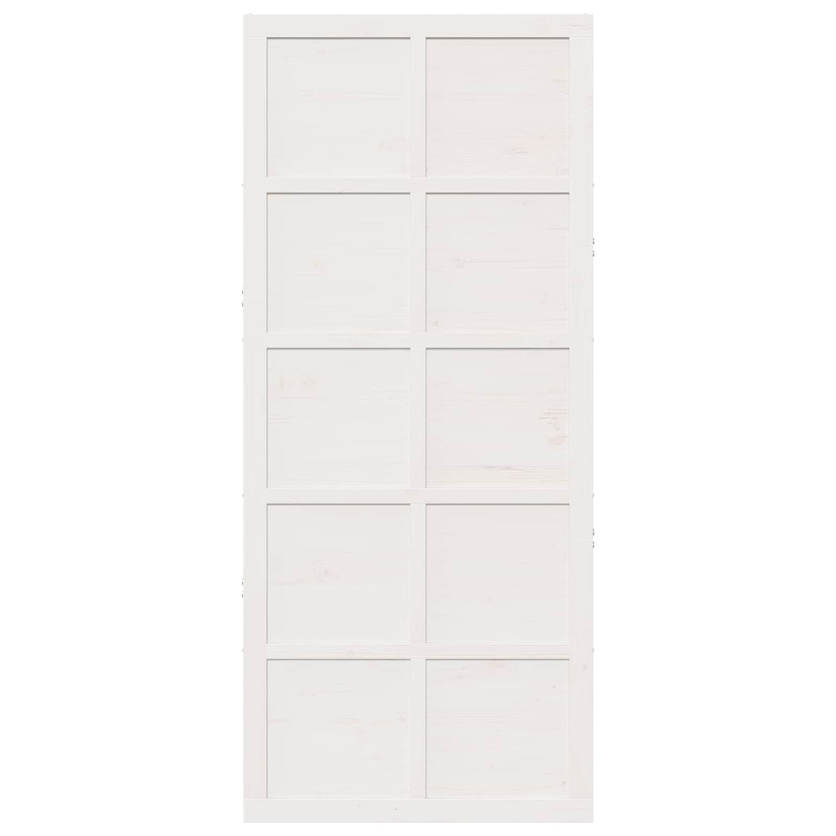 Barn Door White 80 x 2,5 x 208 cm Solid Pine Wood