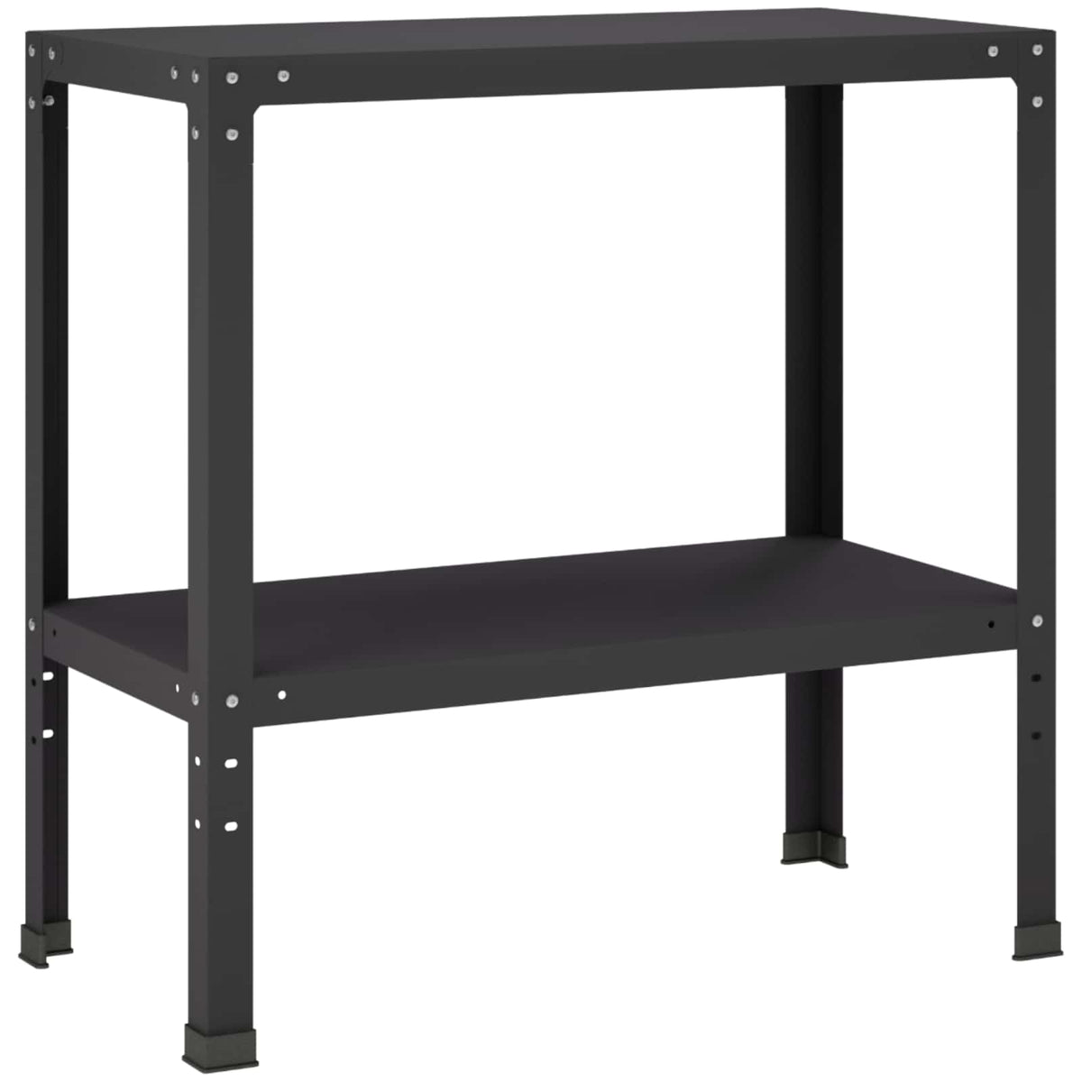 Potting Table 100 x 40 x 80 cm Powder-Coated Steel Black