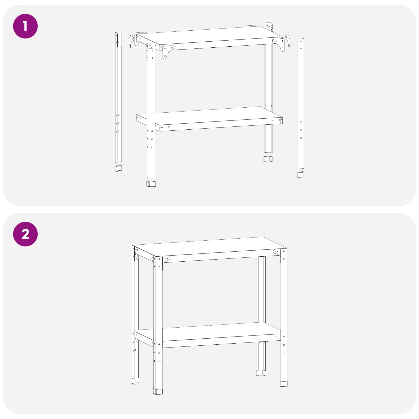 Potting Table 80 x 40 x 80 cm Powder-Coated Steel Black