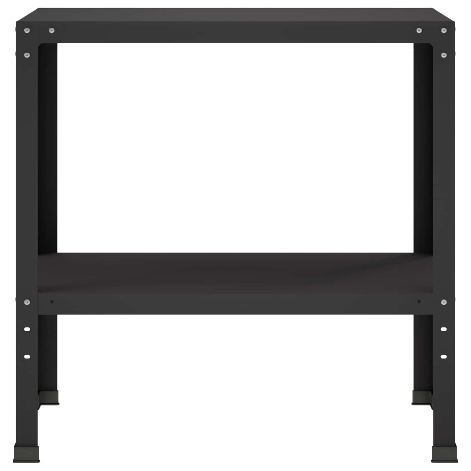 Potting Table 80 x 40 x 80 cm Powder-Coated Steel Black