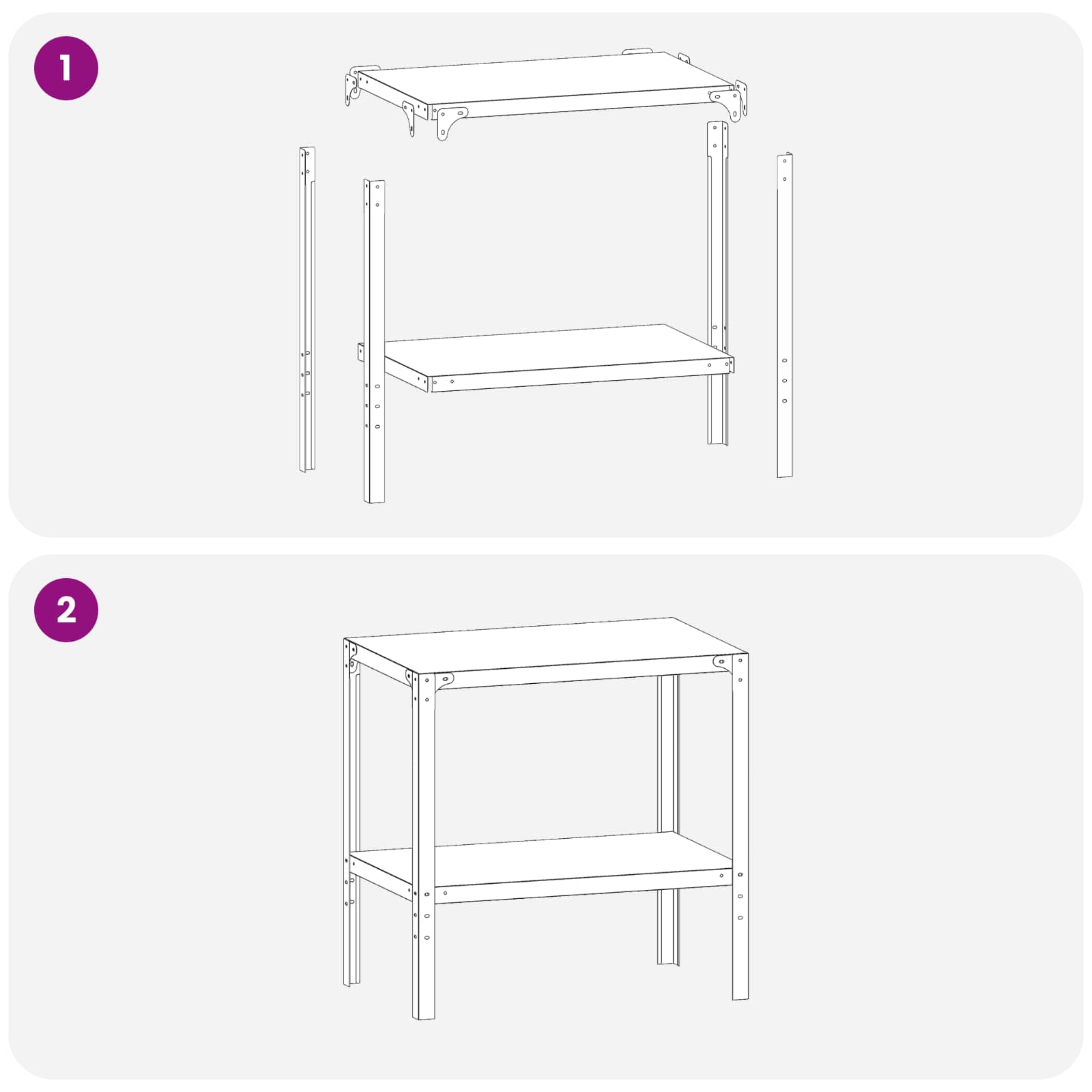 Potting Table 80 x 50 x 80 cm Powder-Coated Steel Black