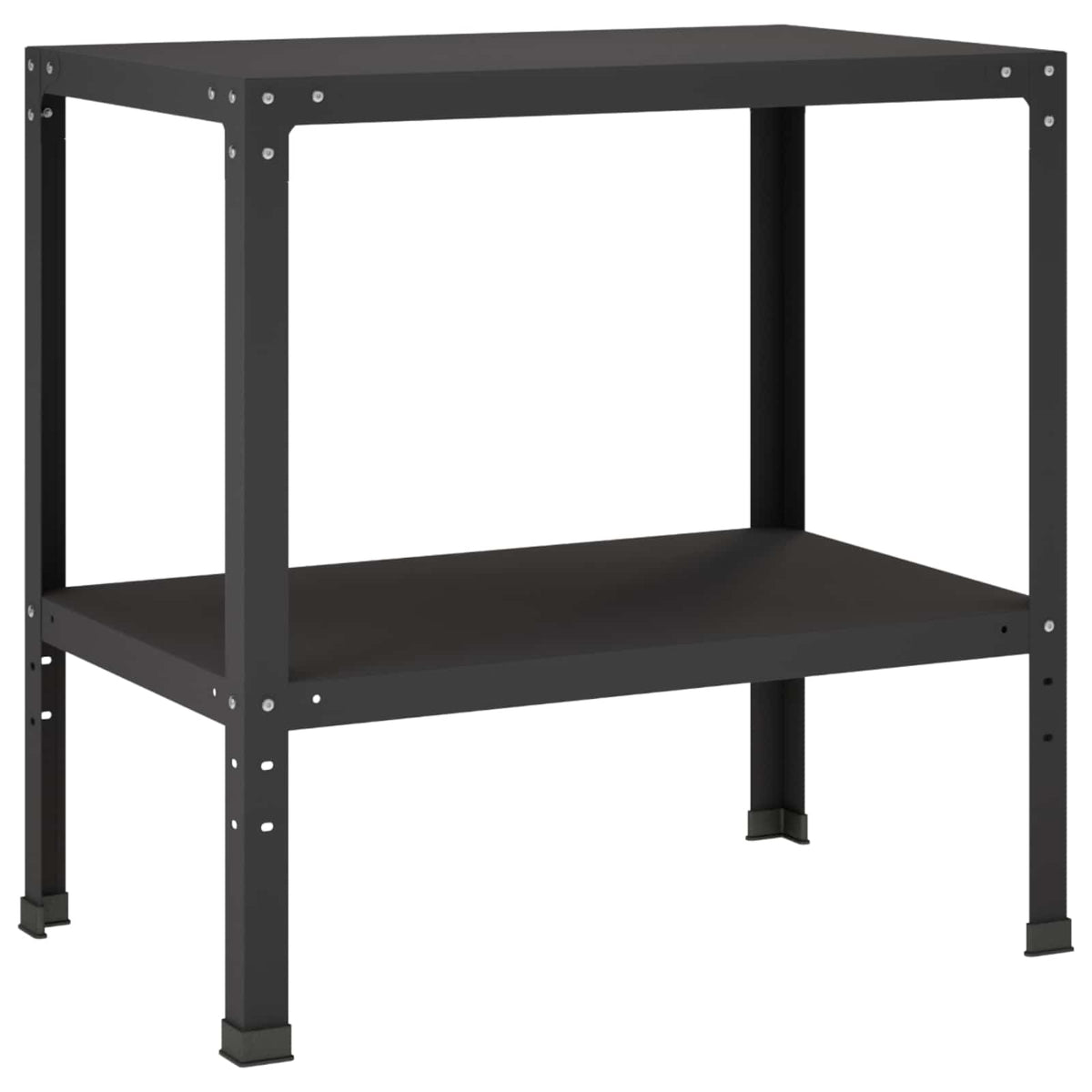 Potting Table 60 x 50 x 80 cm Powder-Coated Steel Black