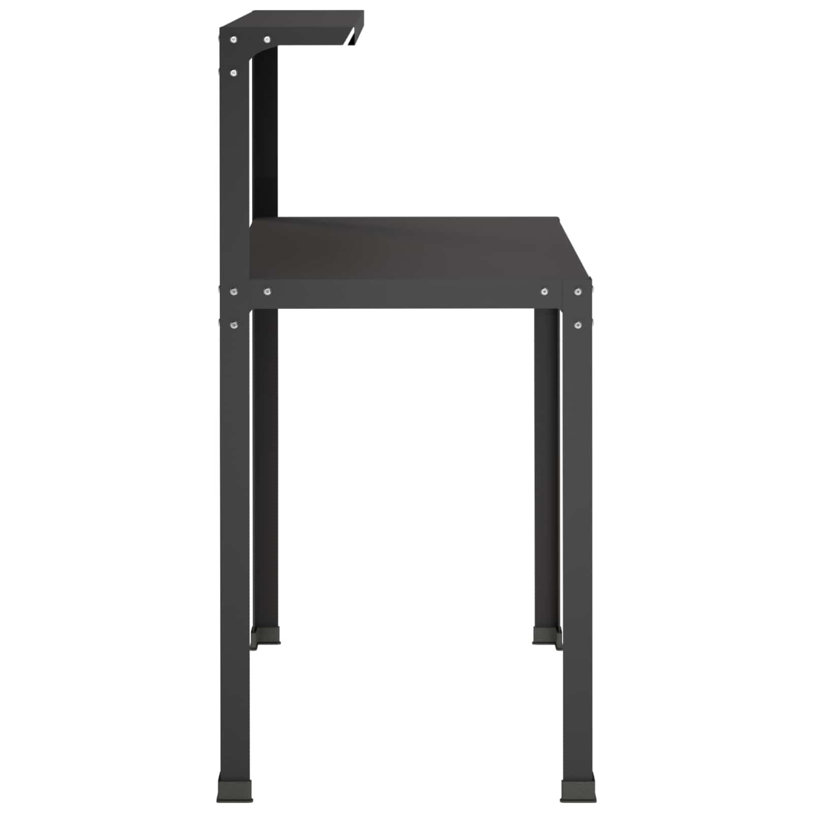 Potting Table 100 x 50 x 104 cm Powder-Coated Steel Black