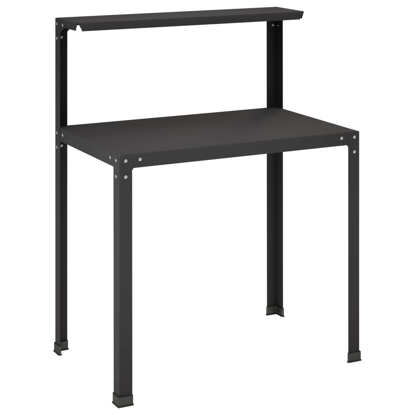 Potting Table 80 x 50 x 104 cm Powder-Coated Steel Black