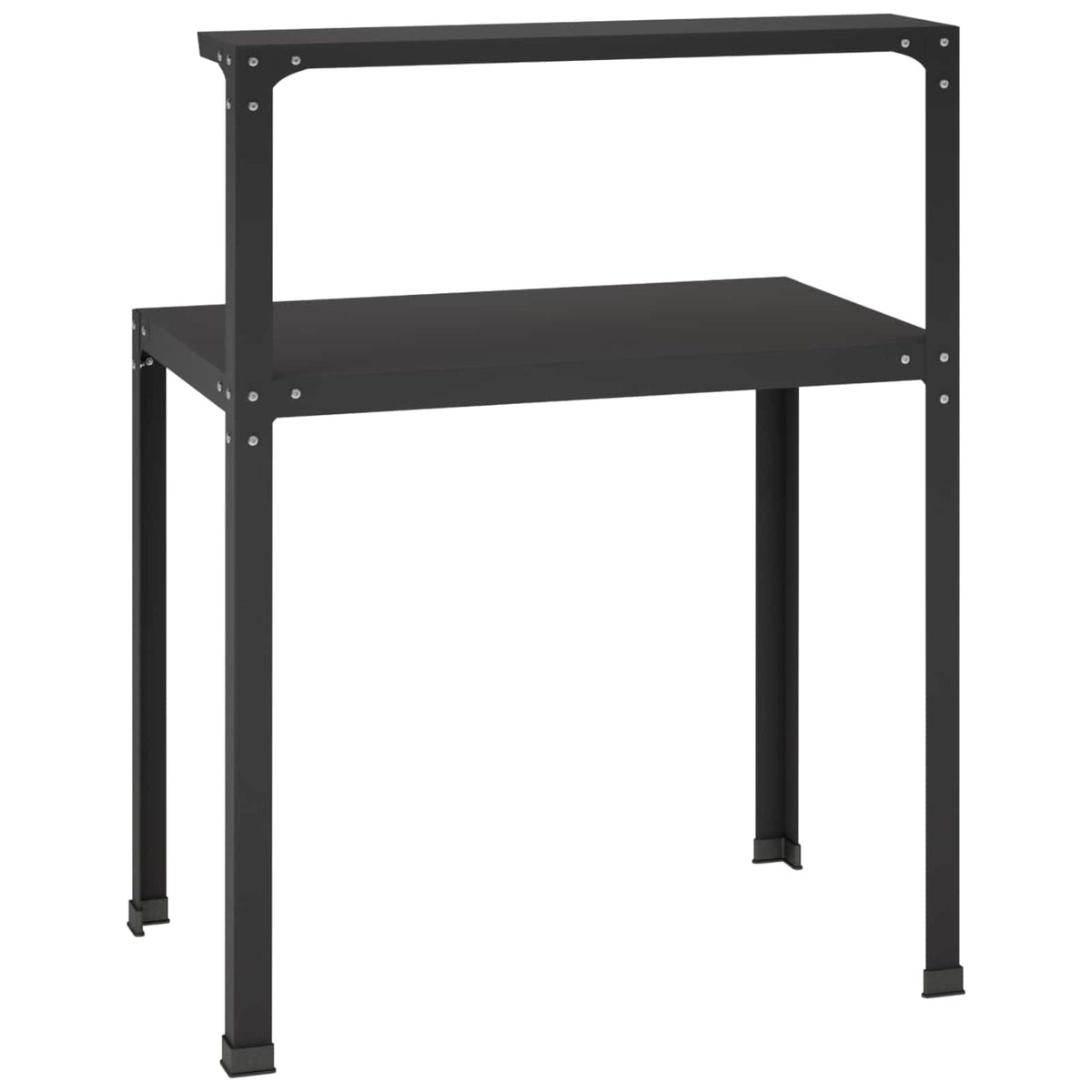 Potting Table 60 x 50 x 104 cm Powder-Coated Steel Black