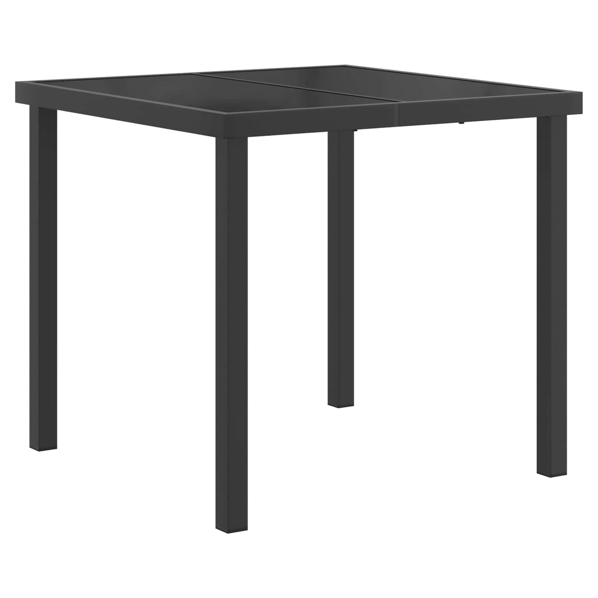 Garden Dining Set 5 pcs Black Textilene and Steel