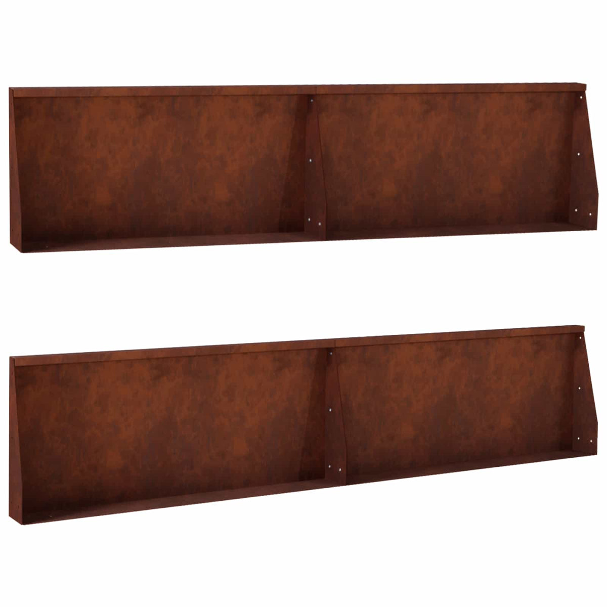Retaining Wall 4 pcs 100 x 12 x 30 cm Weathering Steel Rusty