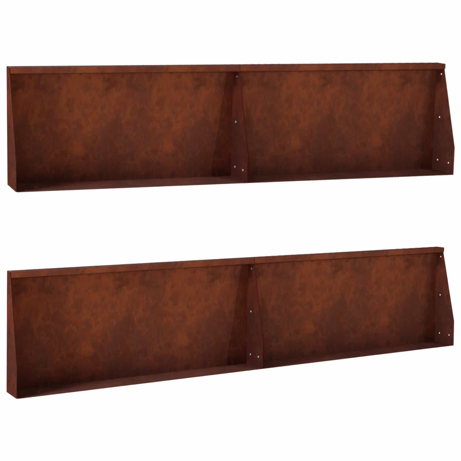Retaining Wall 4 pcs 100 x 12 x 50 cm Weathering Steel Rusty