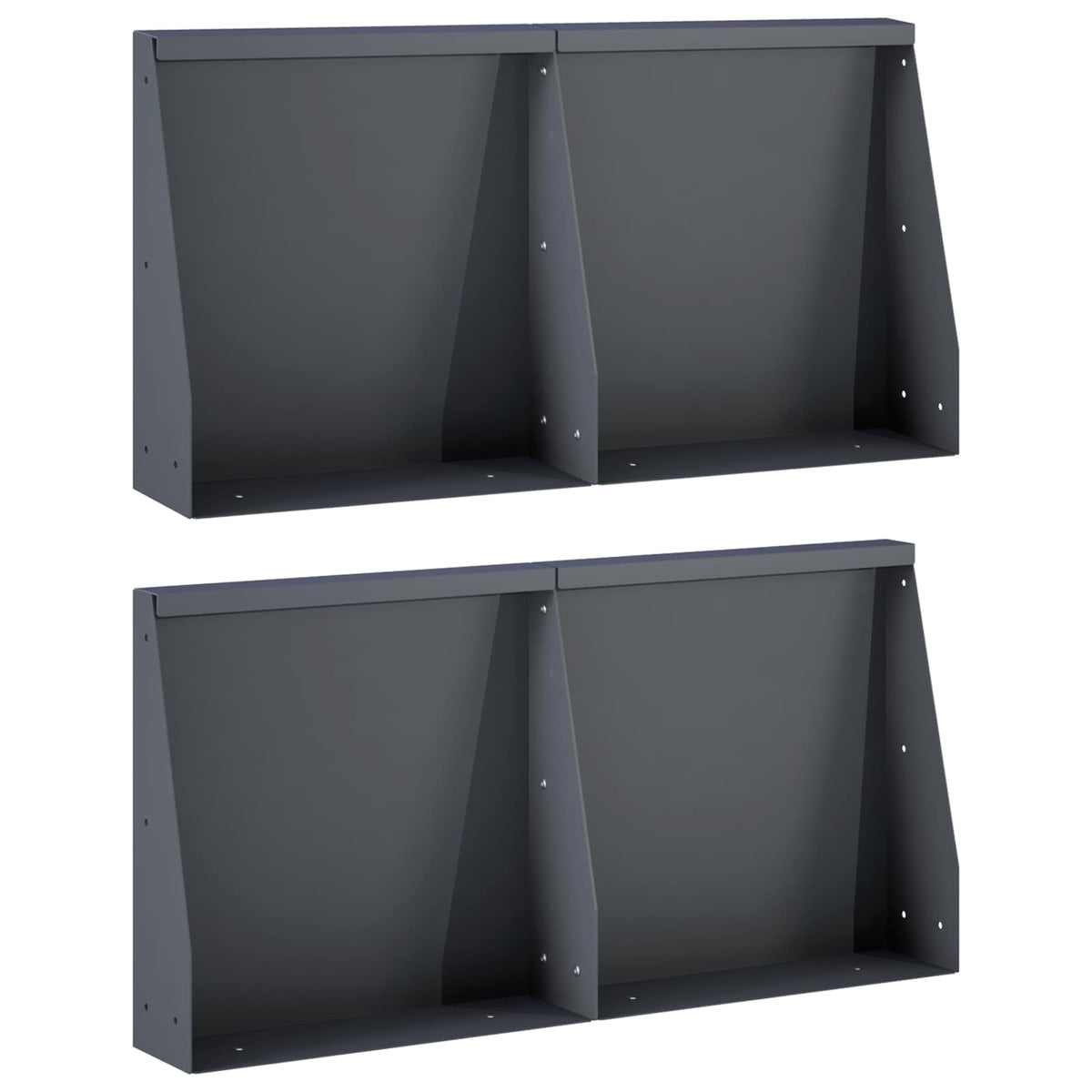 Retaining Wall 4 pcs 40 x 12 x 50 cm Steel Anthracite