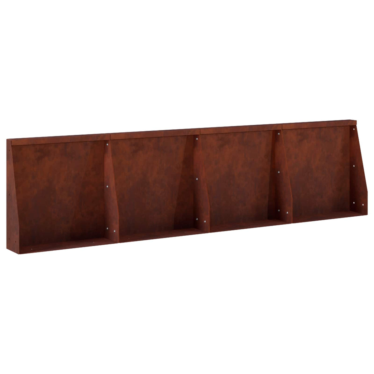 Retaining Wall 4 pcs 40 x 12 x 50 cm Weathering Steel Rusty