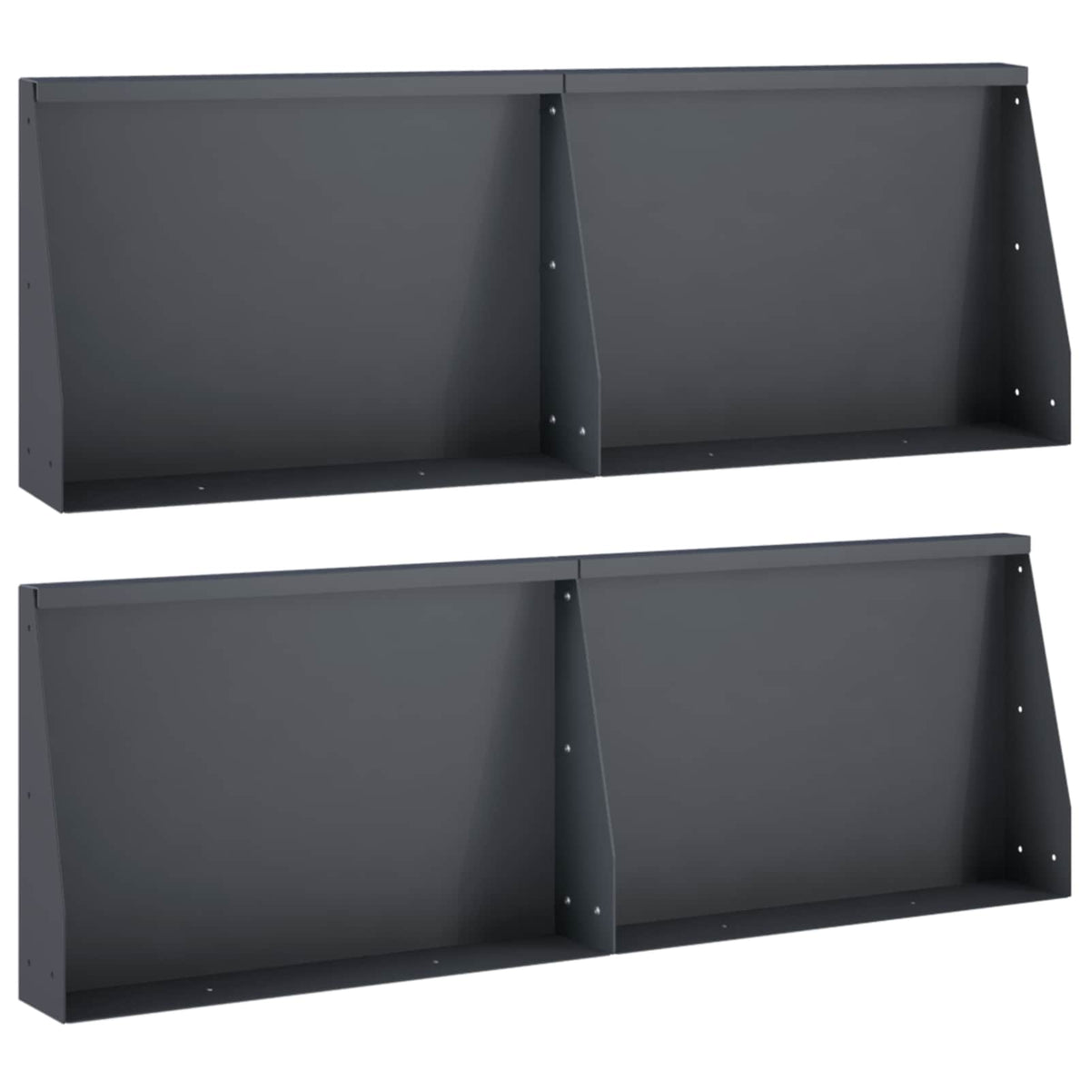Retaining Wall 4 pcs 60 x 12 x 30 cm Steel Anthracite