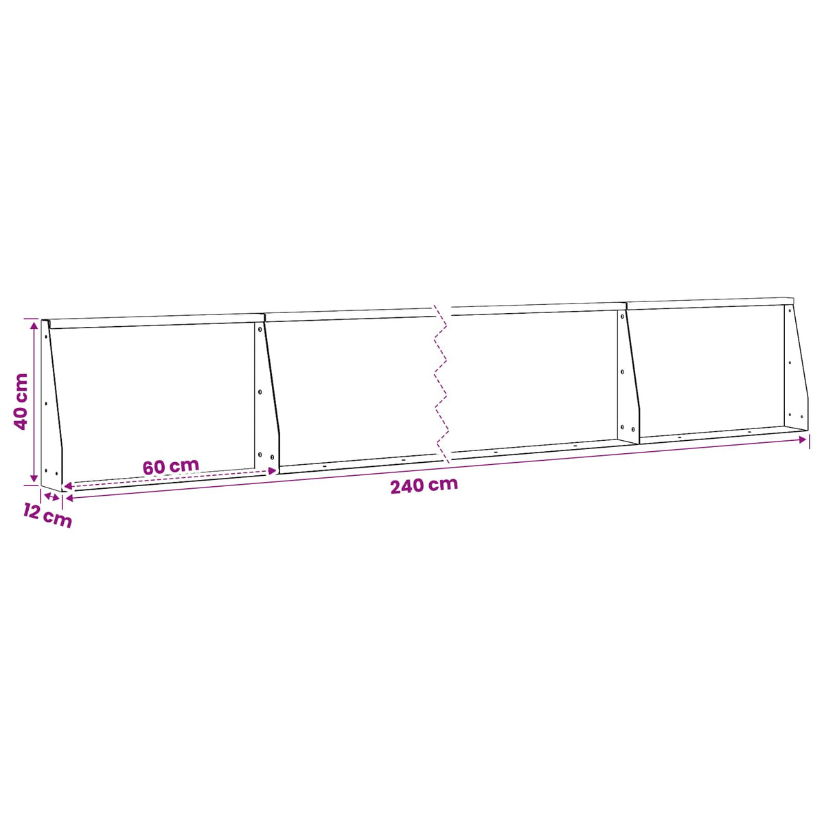 Retaining Wall 4 pcs 60 x 12 x 40 cm Steel Anthracite