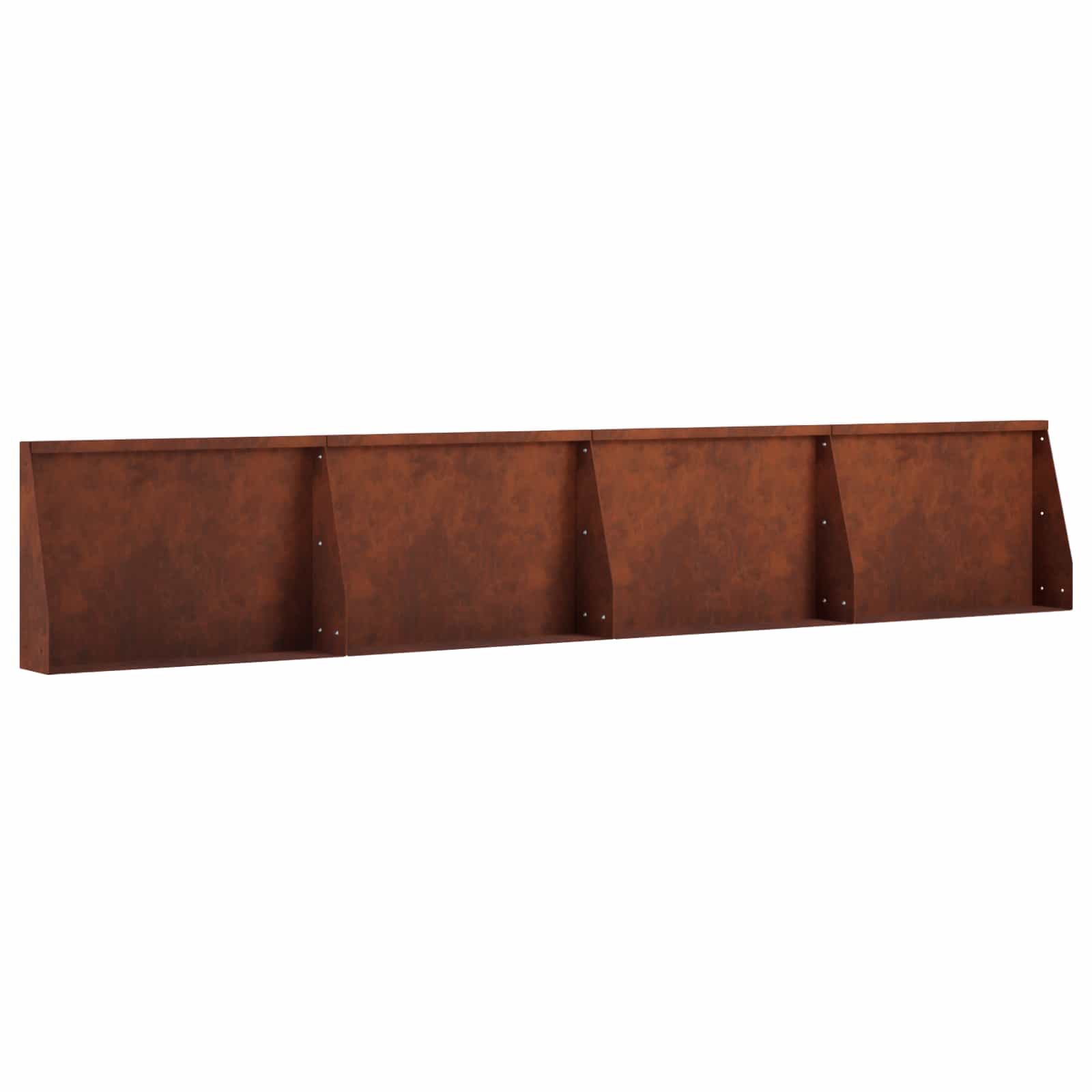 Retaining Wall 4 pcs 60 x 12 x 40 cm Weathering Steel Rusty