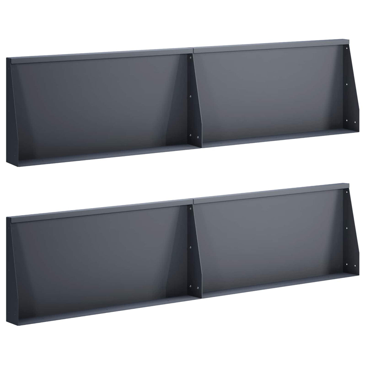 Retaining Wall 4 pcs 80 x 12 x 30 cm Steel Anthracite