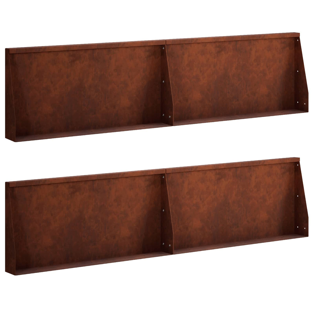 Retaining Wall 4 pcs 80 x 12 x 40 cm Weathering Steel Rusty