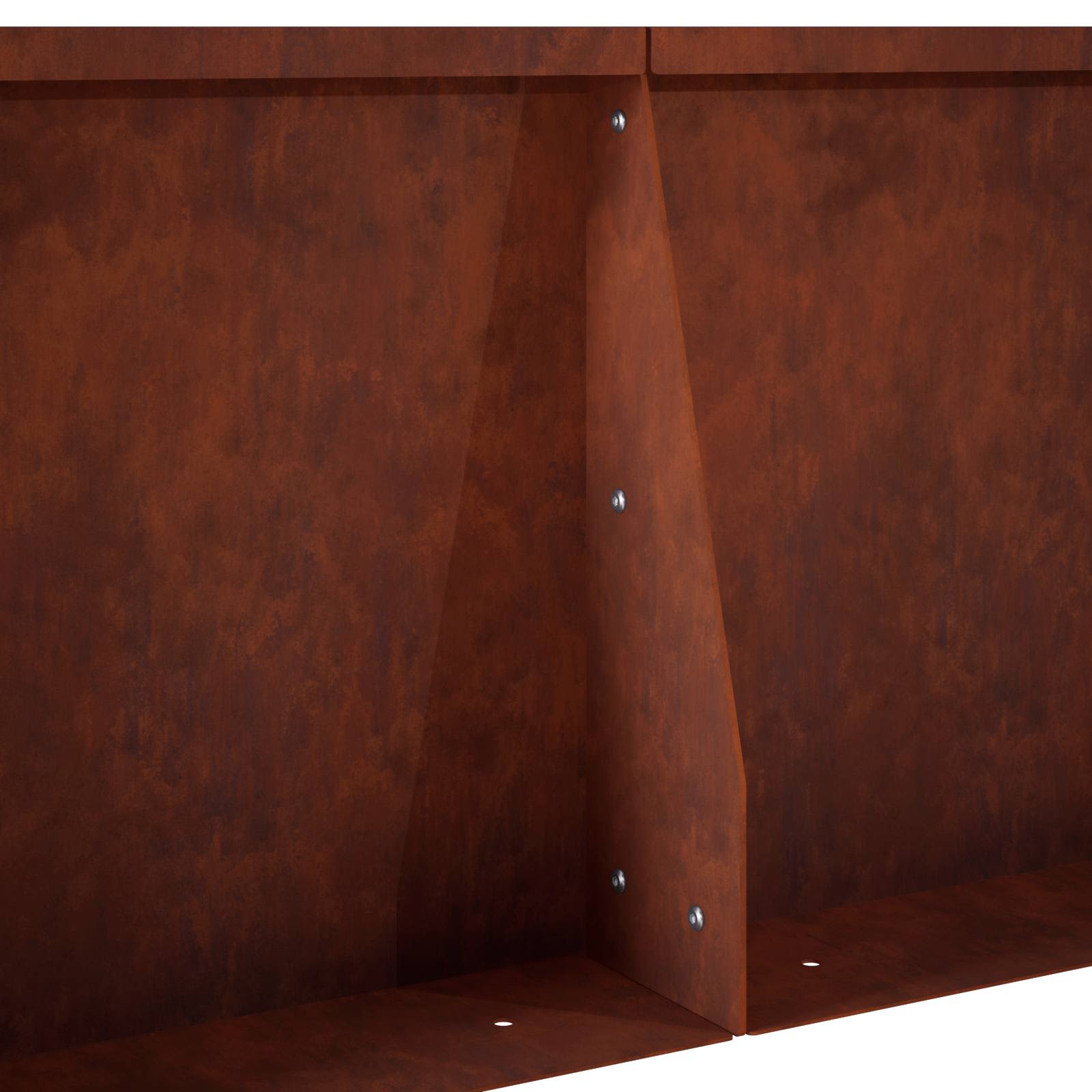 Retaining Wall 6 pcs 100 x 12 x 30 cm Weathering Steel Rusty