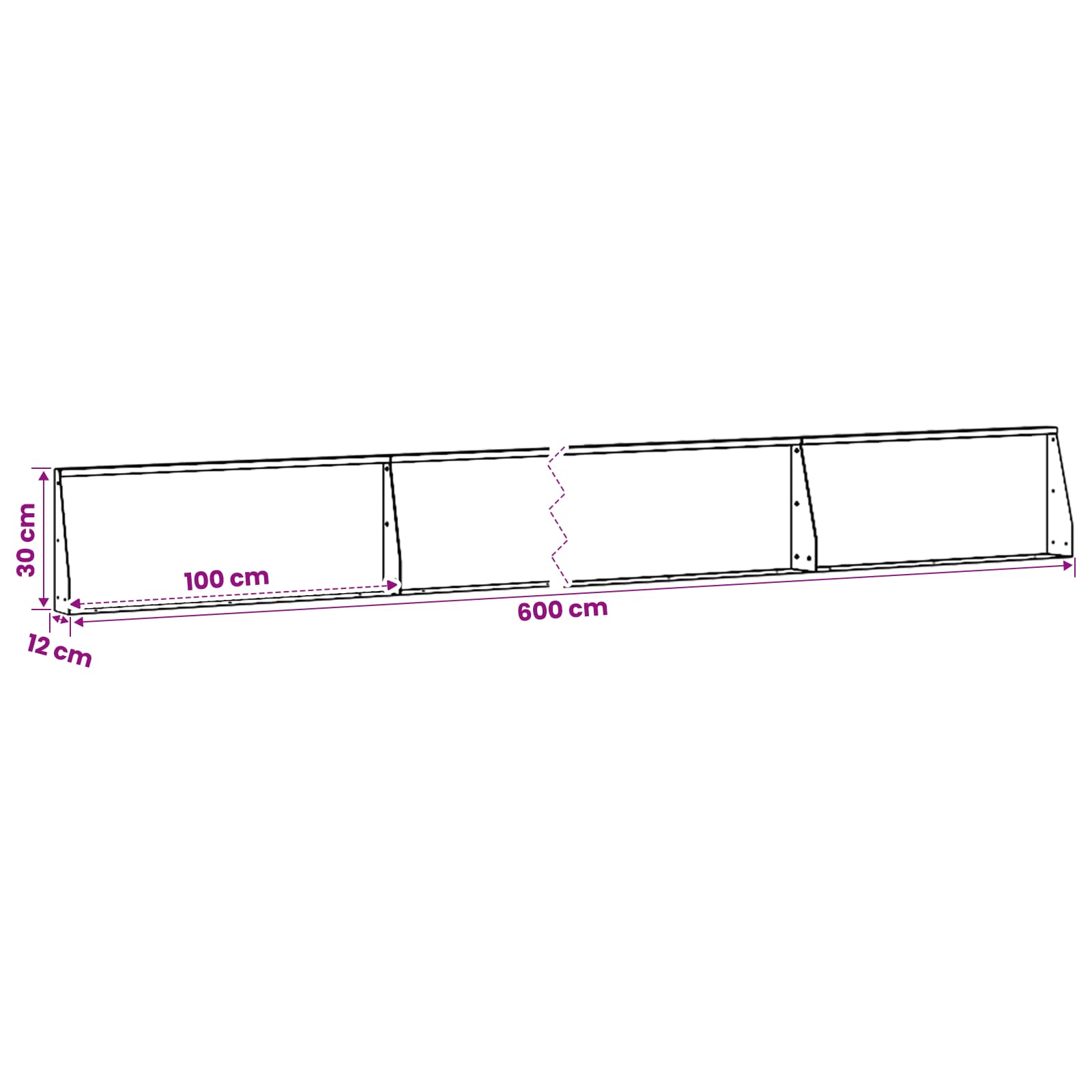 Retaining Wall 6 pcs 100 x 12 x 30 cm Weathering Steel Rusty