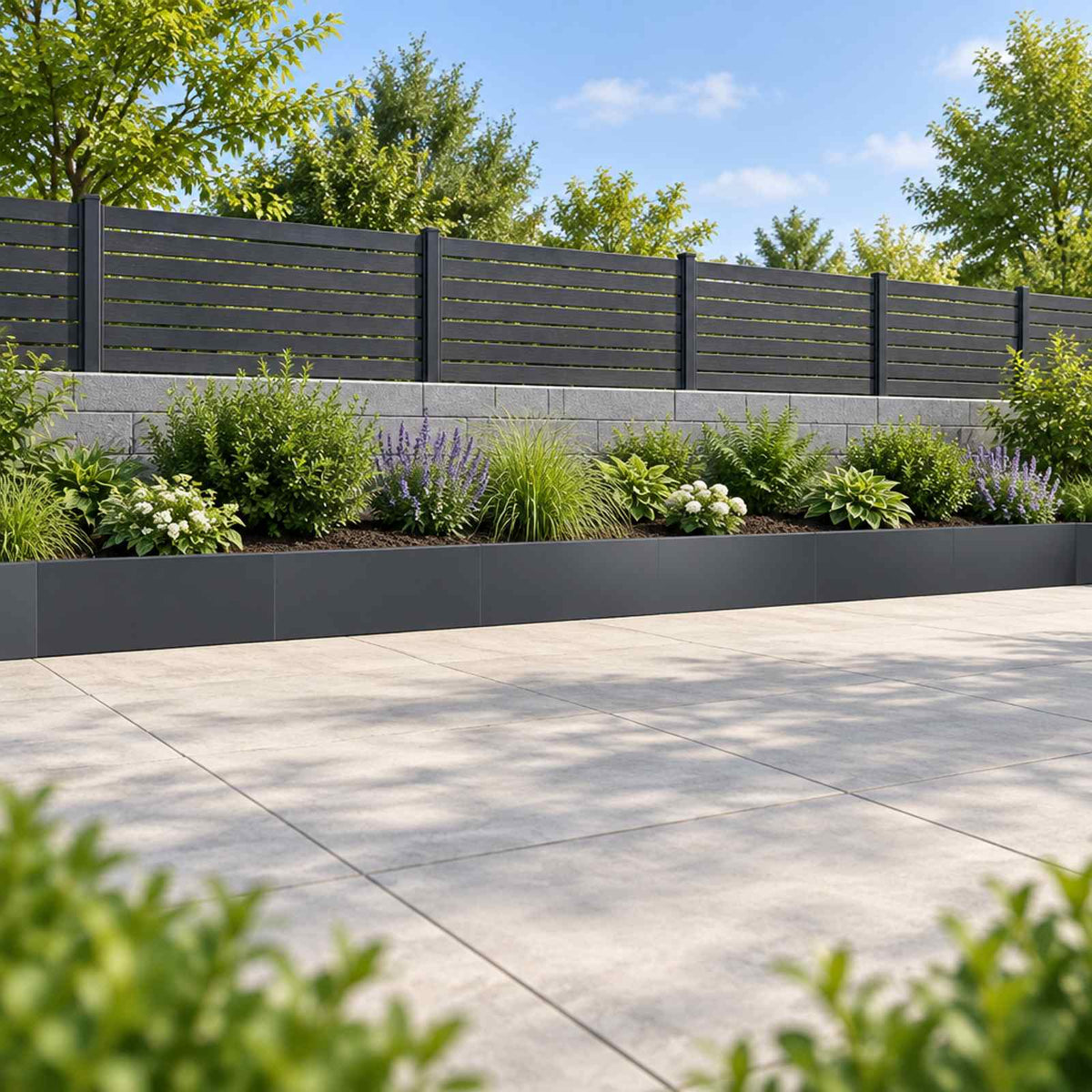 Retaining Wall 6 pcs 100 x 12 x 40 cm Steel Anthracite