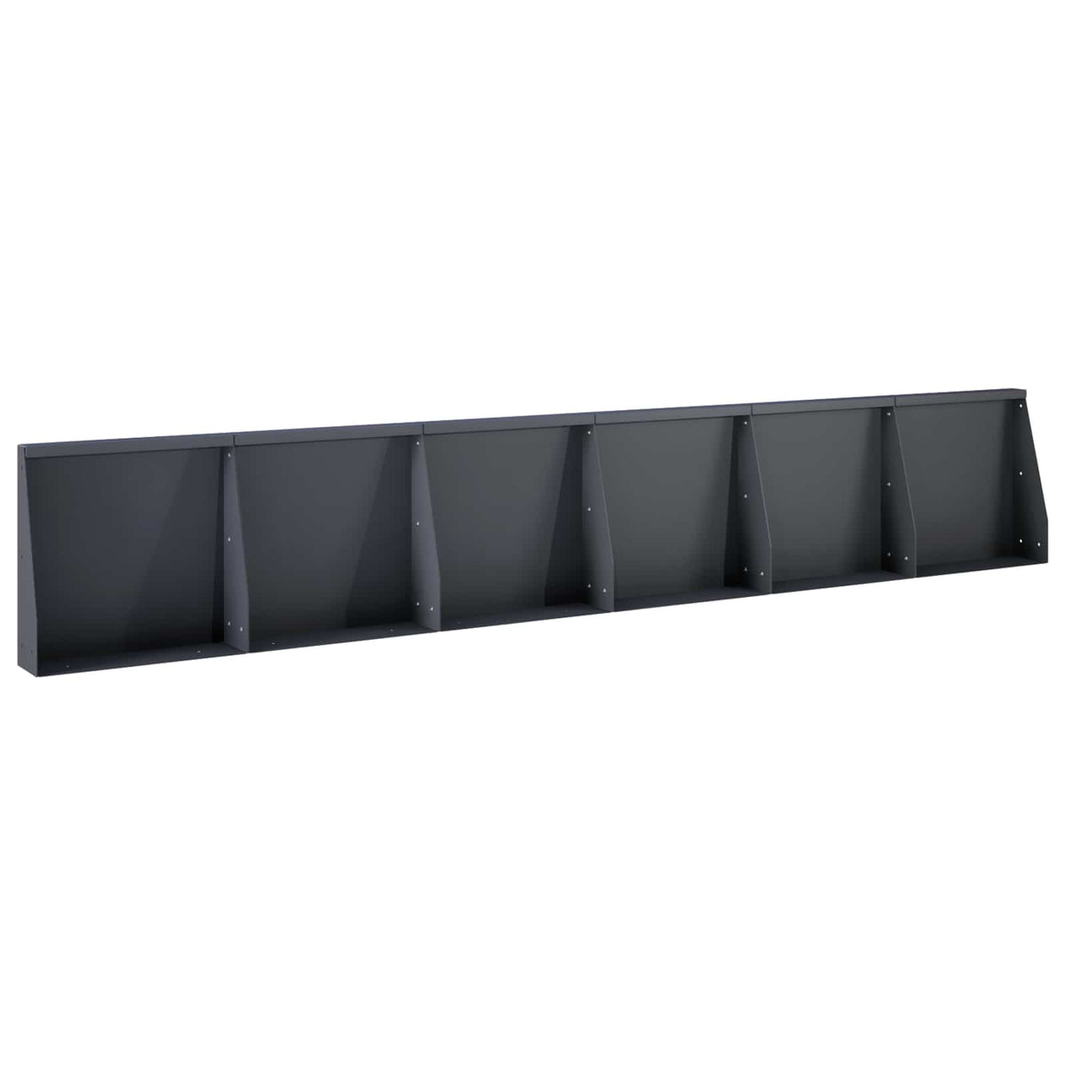 Retaining Wall 6 pcs 40 x 12 x 50 cm Steel Anthracite