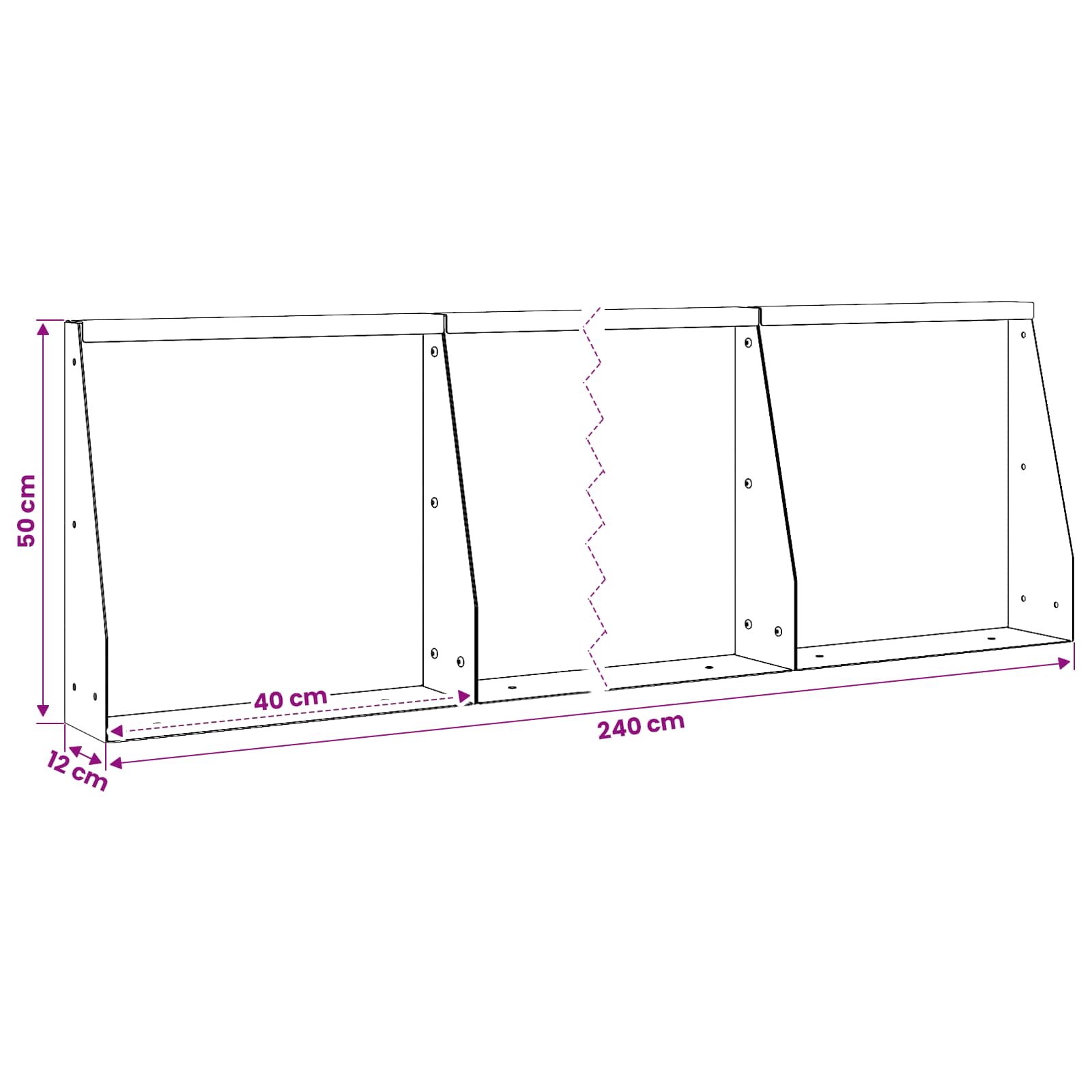 Retaining Wall 6 pcs 40 x 12 x 50 cm Weathering Steel Rusty
