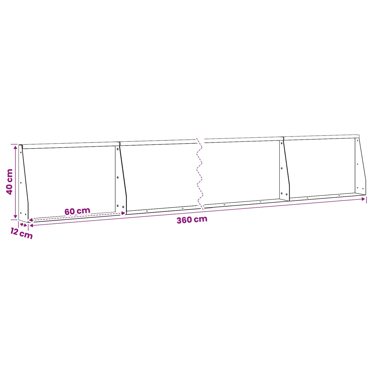 Retaining Wall 6 pcs 60 x 12 x 40 cm Weathering Steel Rusty