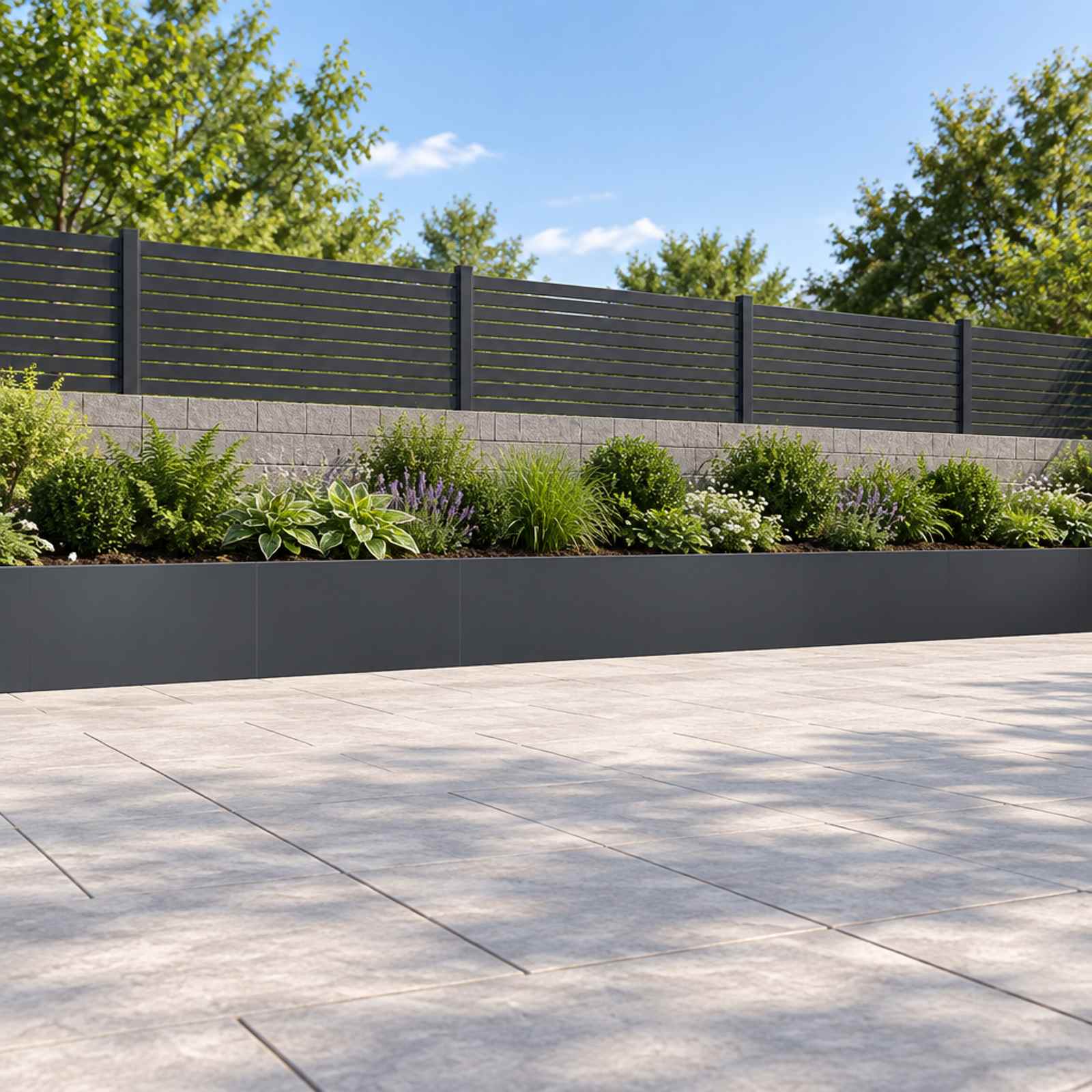 Retaining Wall 6 pcs 80 x 12 x 30 cm Steel Anthracite