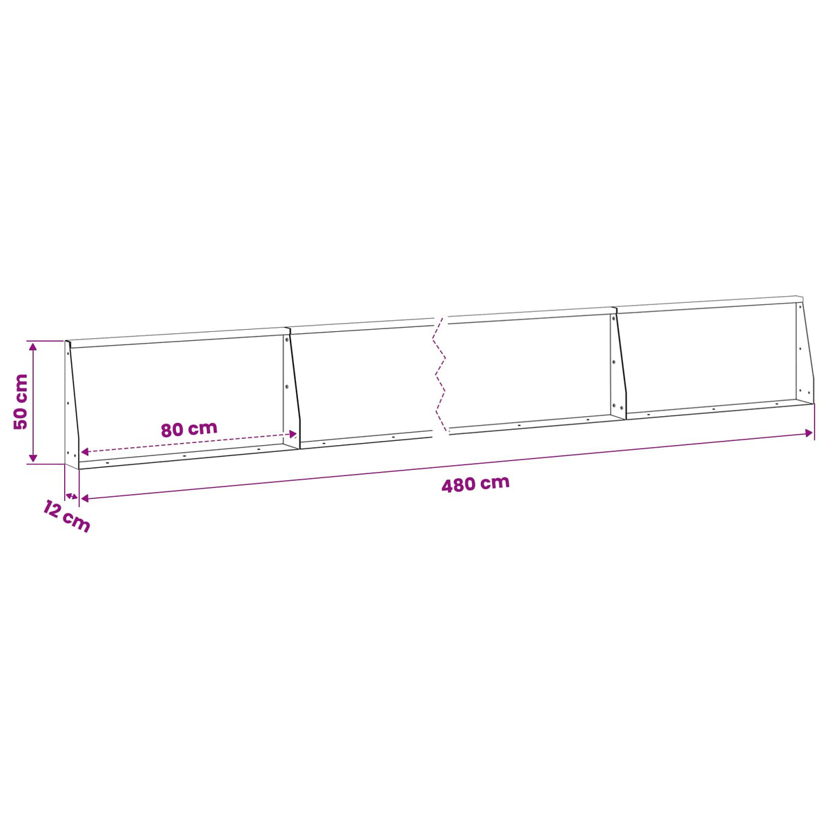 Retaining Wall 6 pcs 80 x 12 x 50 cm Weathering Steel Rusty
