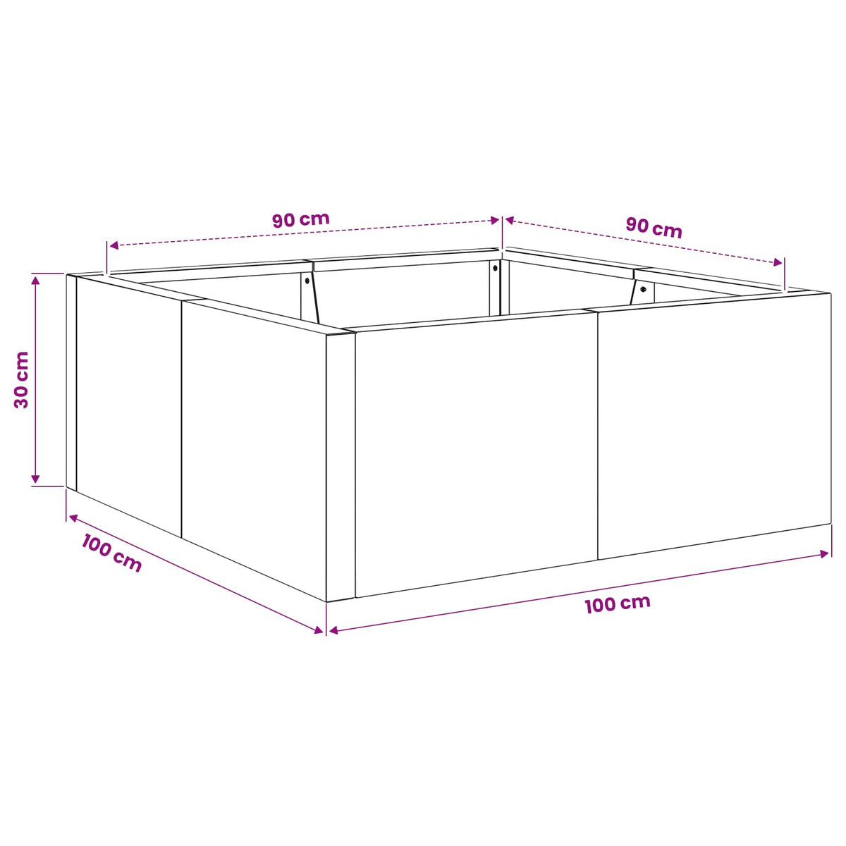 Retaining Wall 4 pcs 100 x 100 x 30 cm Steel Anthracite