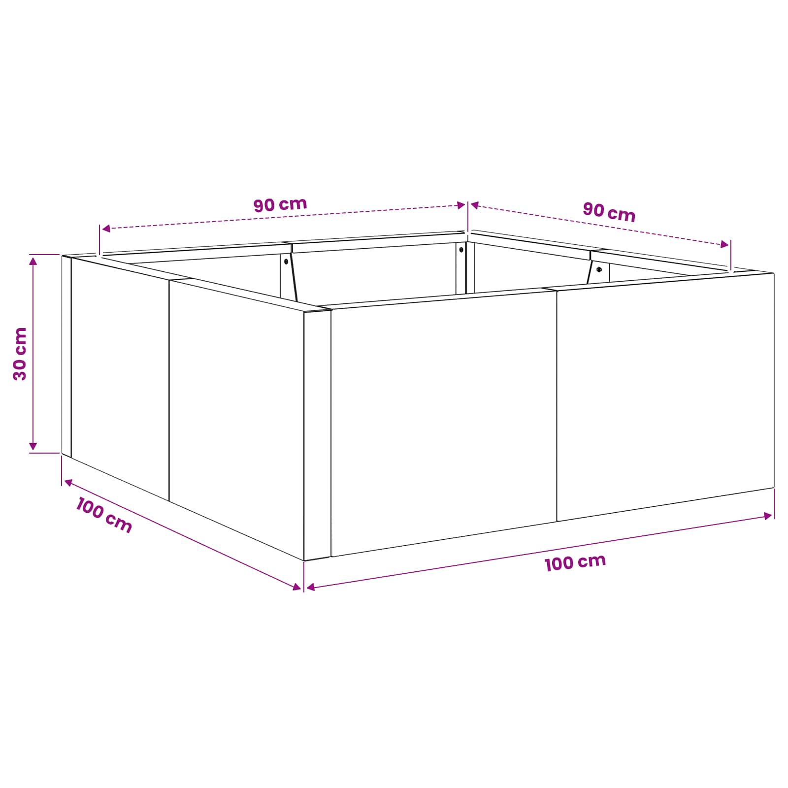 Retaining Wall 4 pcs 100 x 100 x 30 cm Weathering Steel Rusty