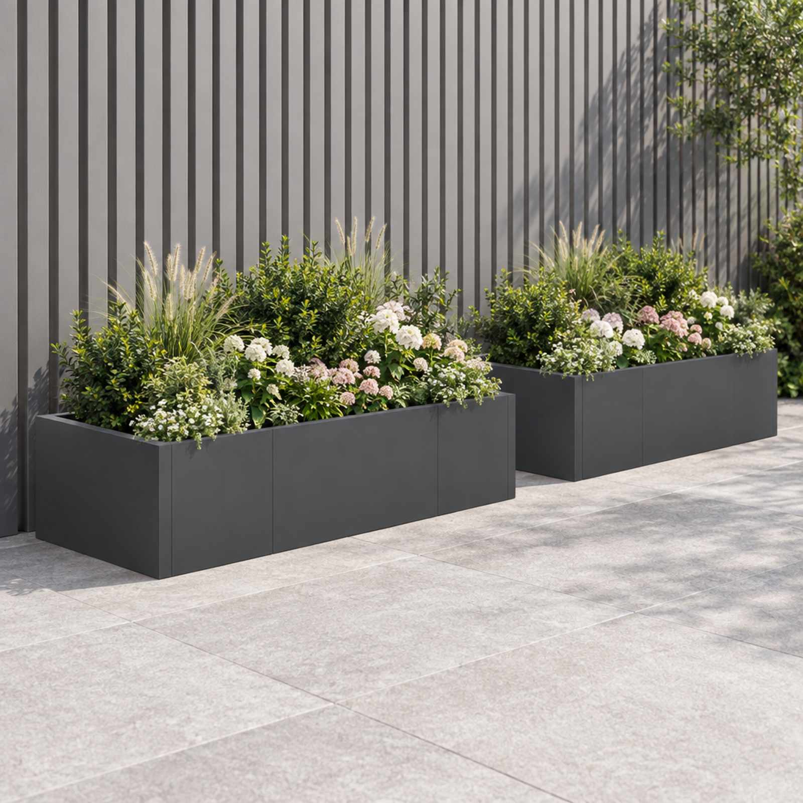 Retaining Wall 6 pcs 200 x 100 x 40 cm Steel Anthracite