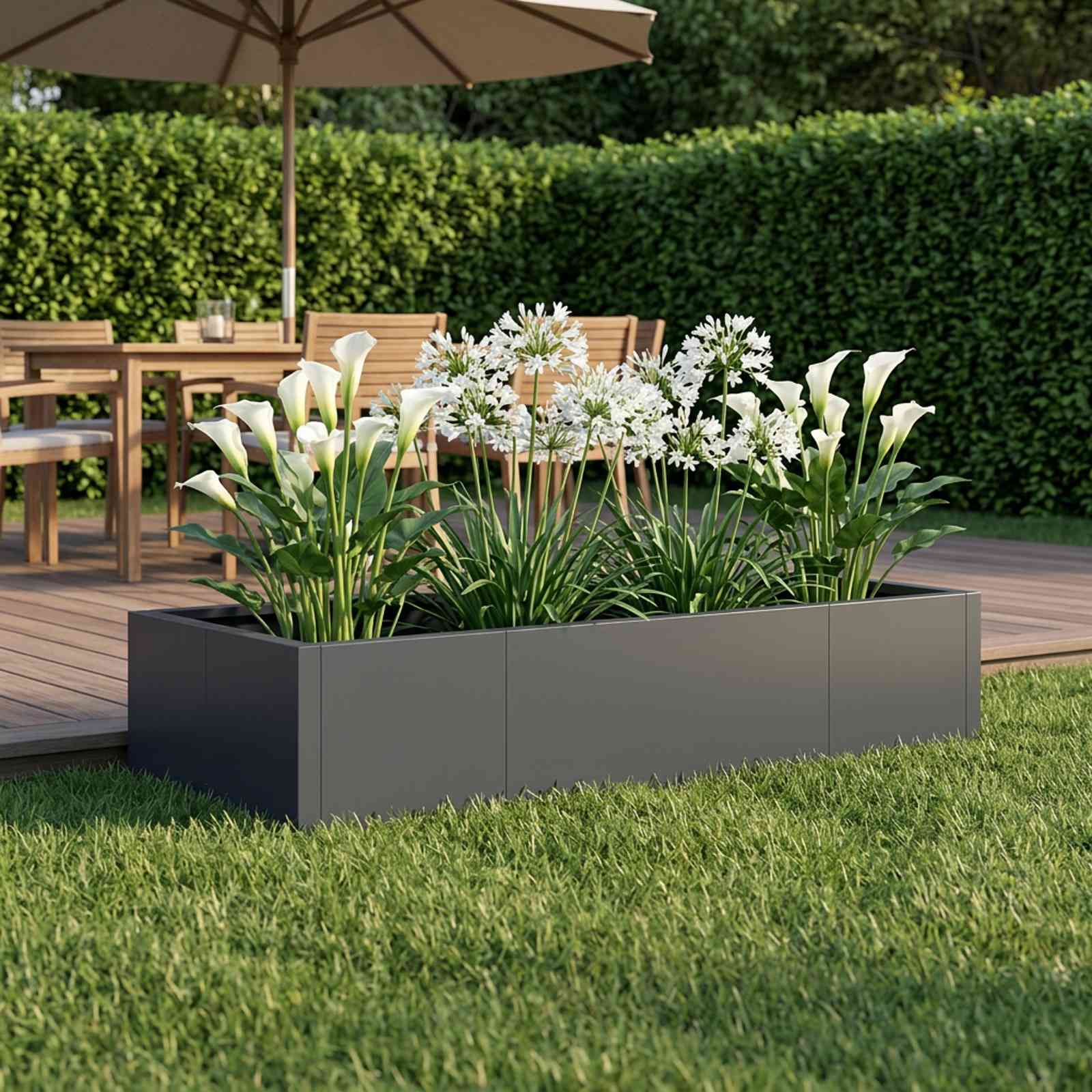 Retaining Wall 6 pcs 200 x 100 x 40 cm Steel Anthracite