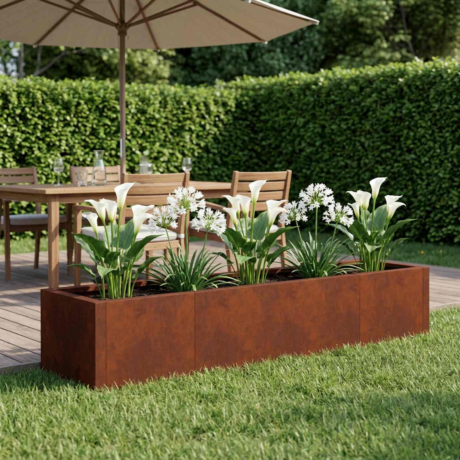 Retaining Wall 6 pcs 200 x 100 x 50 cm Weathering Steel Rusty