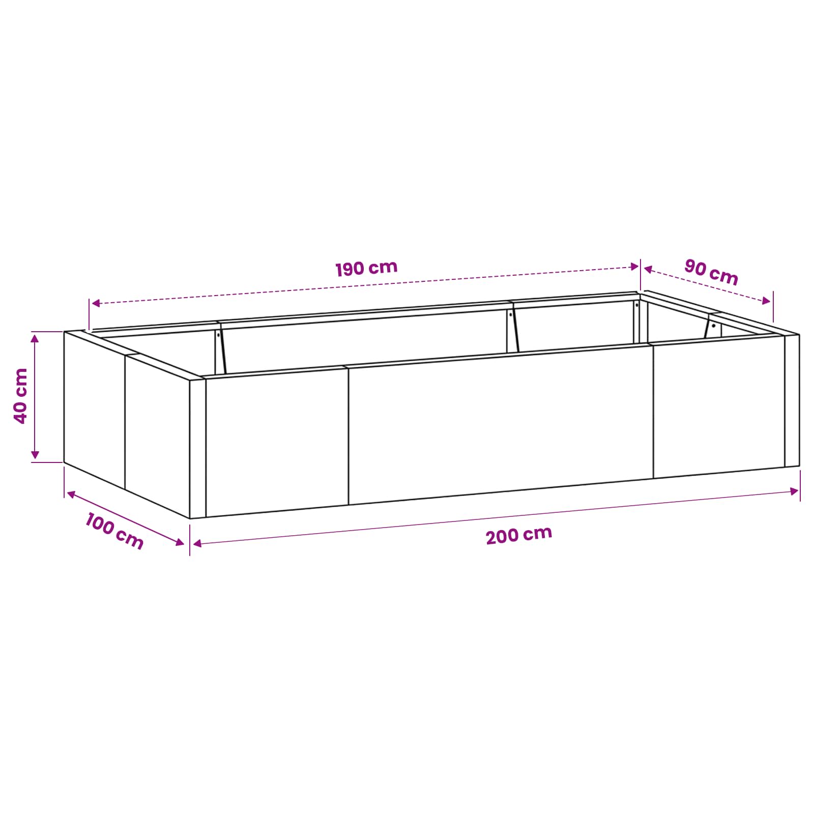Retaining Wall 6 pcs 200 x 100 x 40 cm Weathering Steel Rusty