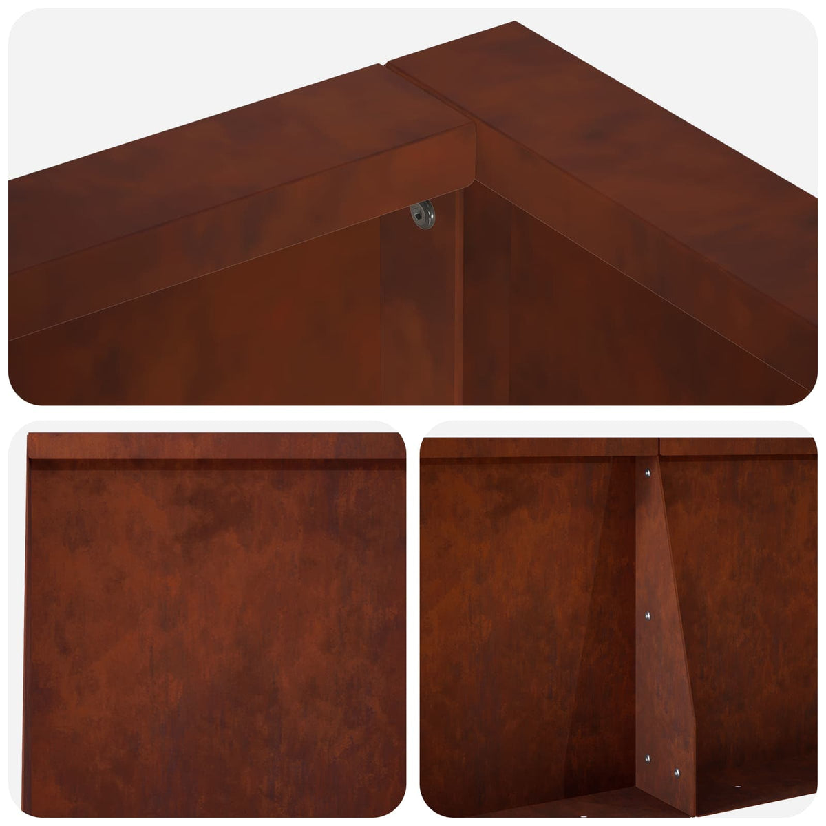 Retaining Wall 6 pcs 200 x 100 x 50 cm Weathering Steel Rusty