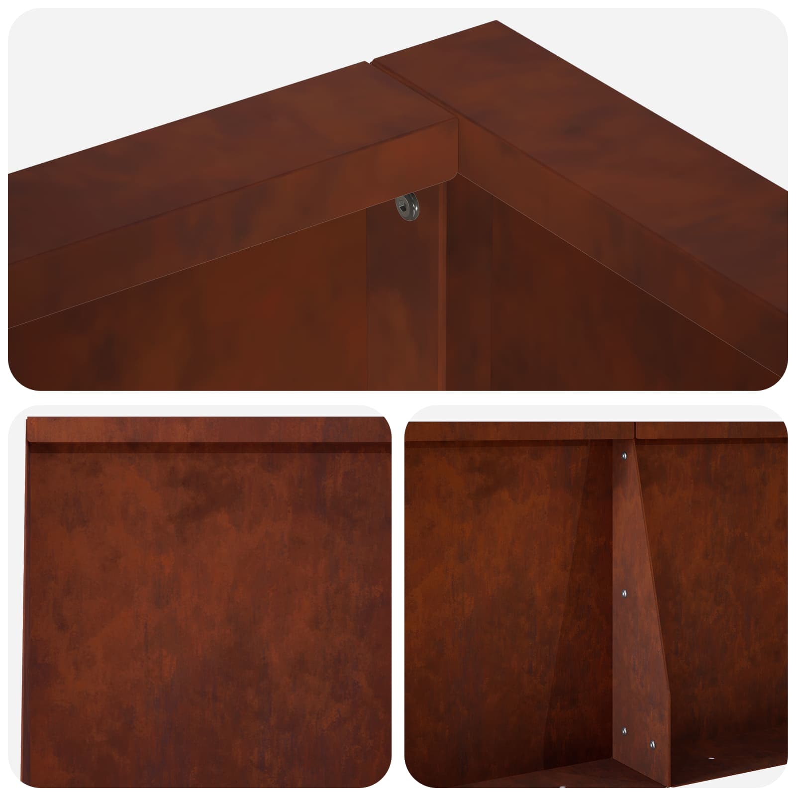 Retaining Wall 8 pcs 300 x 100 x 30 cm Weathering Steel Rusty