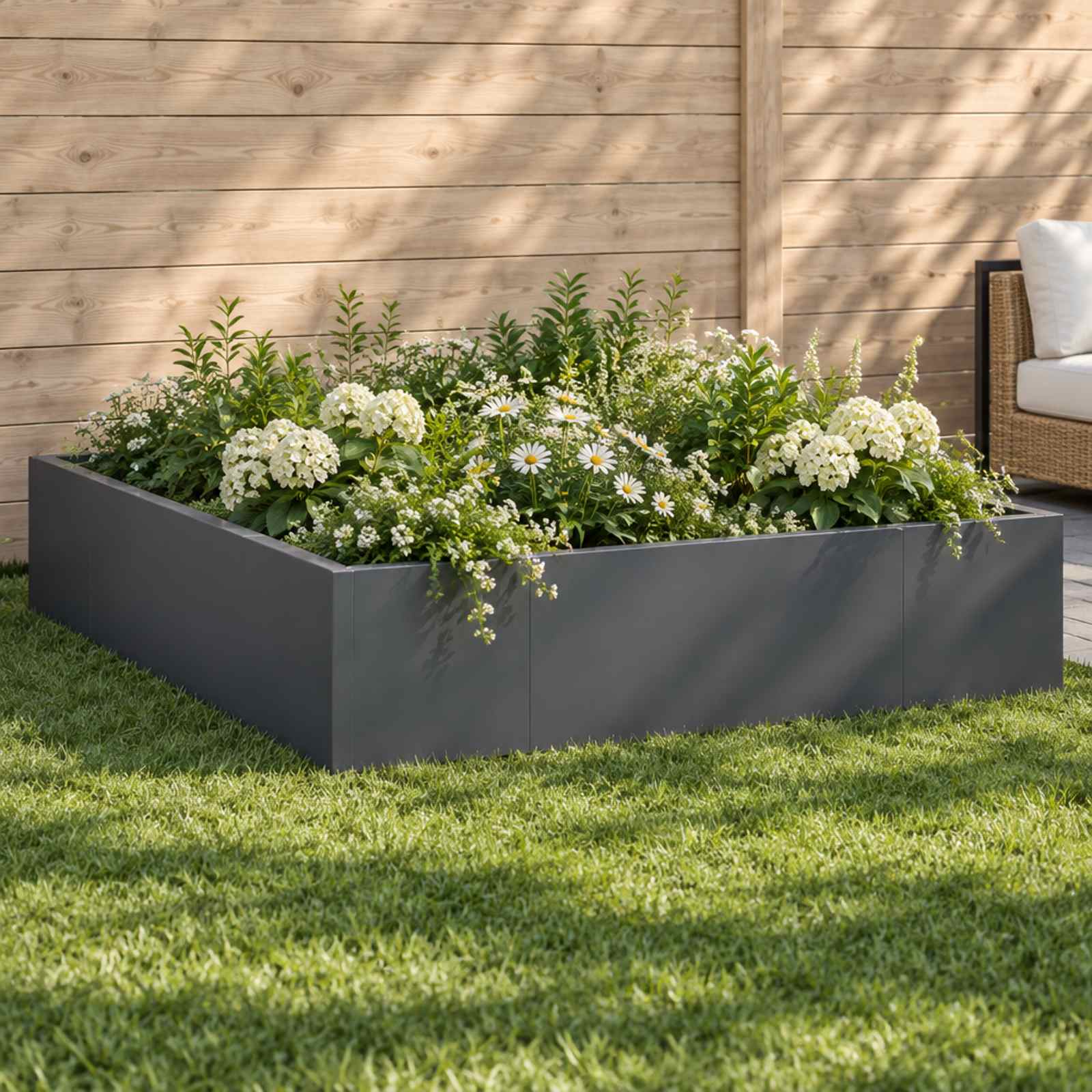 Retaining Wall 8 pcs 300 x 100 x 40 cm Steel Anthracite