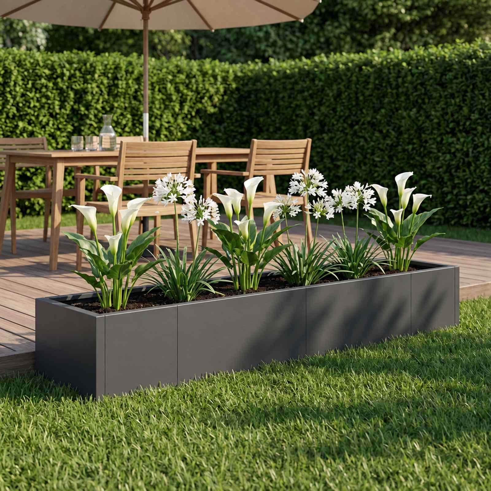 Retaining Wall 8 pcs 300 x 100 x 50 cm Steel Anthracite
