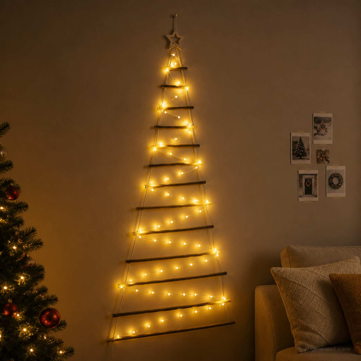 Hanging Christmas Tree 180 cm 100 LEDs Warm White